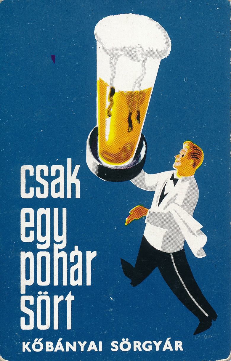 Csak egy pohár sört Kőbányai Sörgyár kártyanaptár 1972 (Magyar Kereskedelmi és Vendéglátóipari Múzeum CC BY-NC-SA)