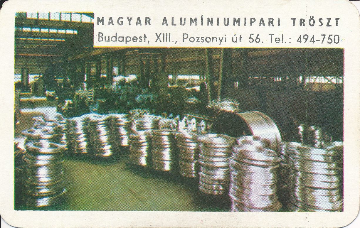 Magyar Alumíniumipari Tröszt kártyanaptár 1972 (Magyar Kereskedelmi és Vendéglátóipari Múzeum CC BY-NC-SA)