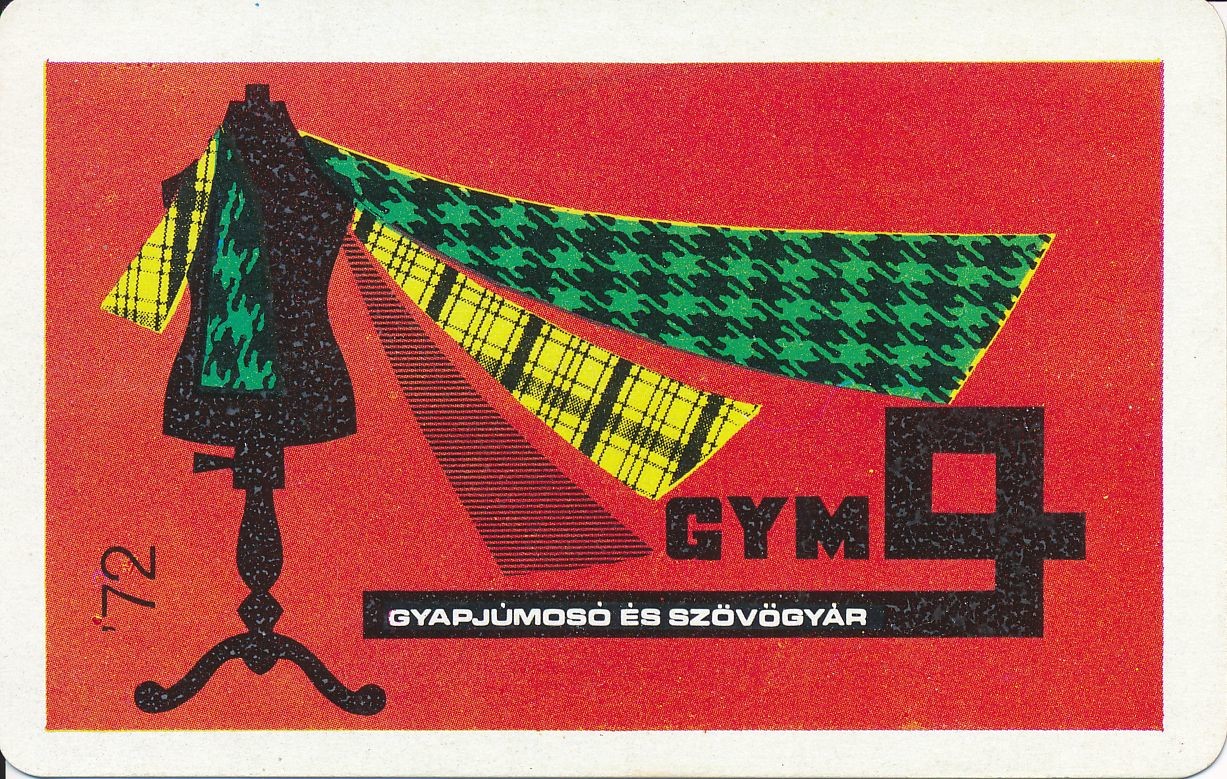 Gyapjúmosó és Szövőgyár kártyanaptár 1972 (Magyar Kereskedelmi és Vendéglátóipari Múzeum CC BY-NC-SA)