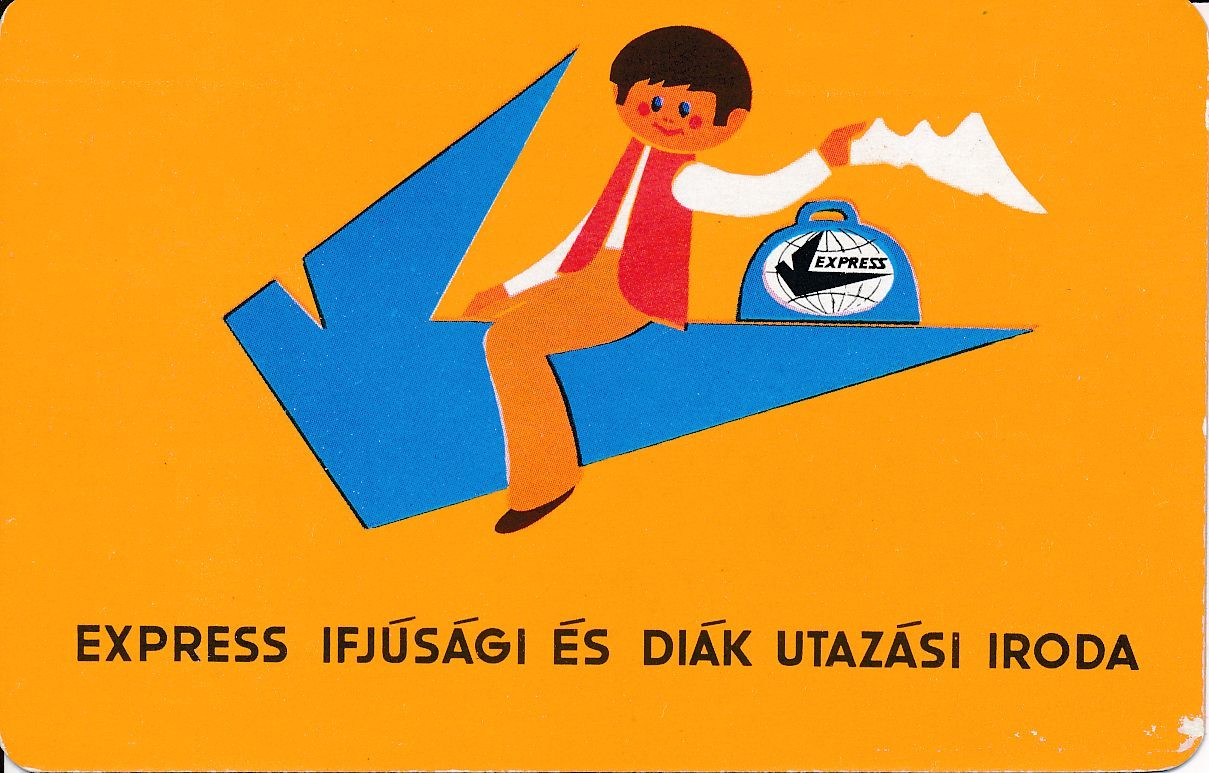 Express Ifjúsági és Diák Utazási Iroda kártyanaptár 1973 (Magyar Kereskedelmi és Vendéglátóipari Múzeum CC BY-NC-SA)