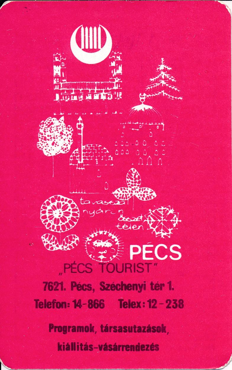 Pécs Tourist kártyanaptár 1973 (Magyar Kereskedelmi és Vendéglátóipari Múzeum CC BY-NC-SA)