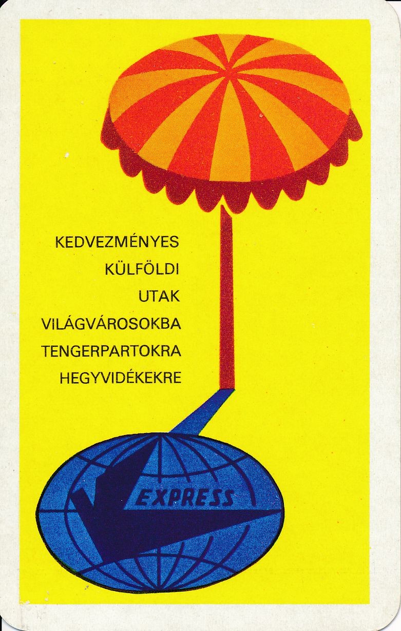 Express Ifjúsági és Diák Utazási Iroda kártyanaptár 1977 (Magyar Kereskedelmi és Vendéglátóipari Múzeum CC BY-NC-SA)
