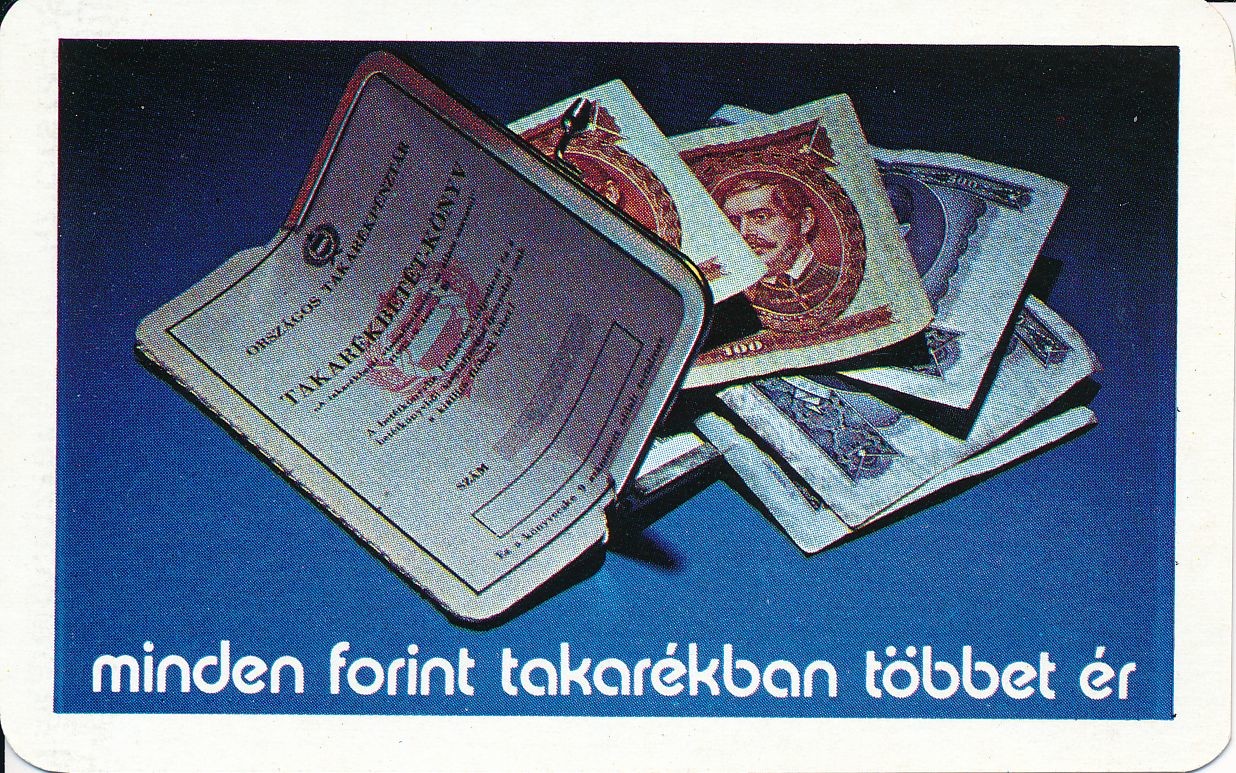 Boldog Új Évet Kíván az Országos Takarékpénztár kártyanaptár 1980 (Magyar Kereskedelmi és Vendéglátóipari Múzeum CC BY-NC-SA)