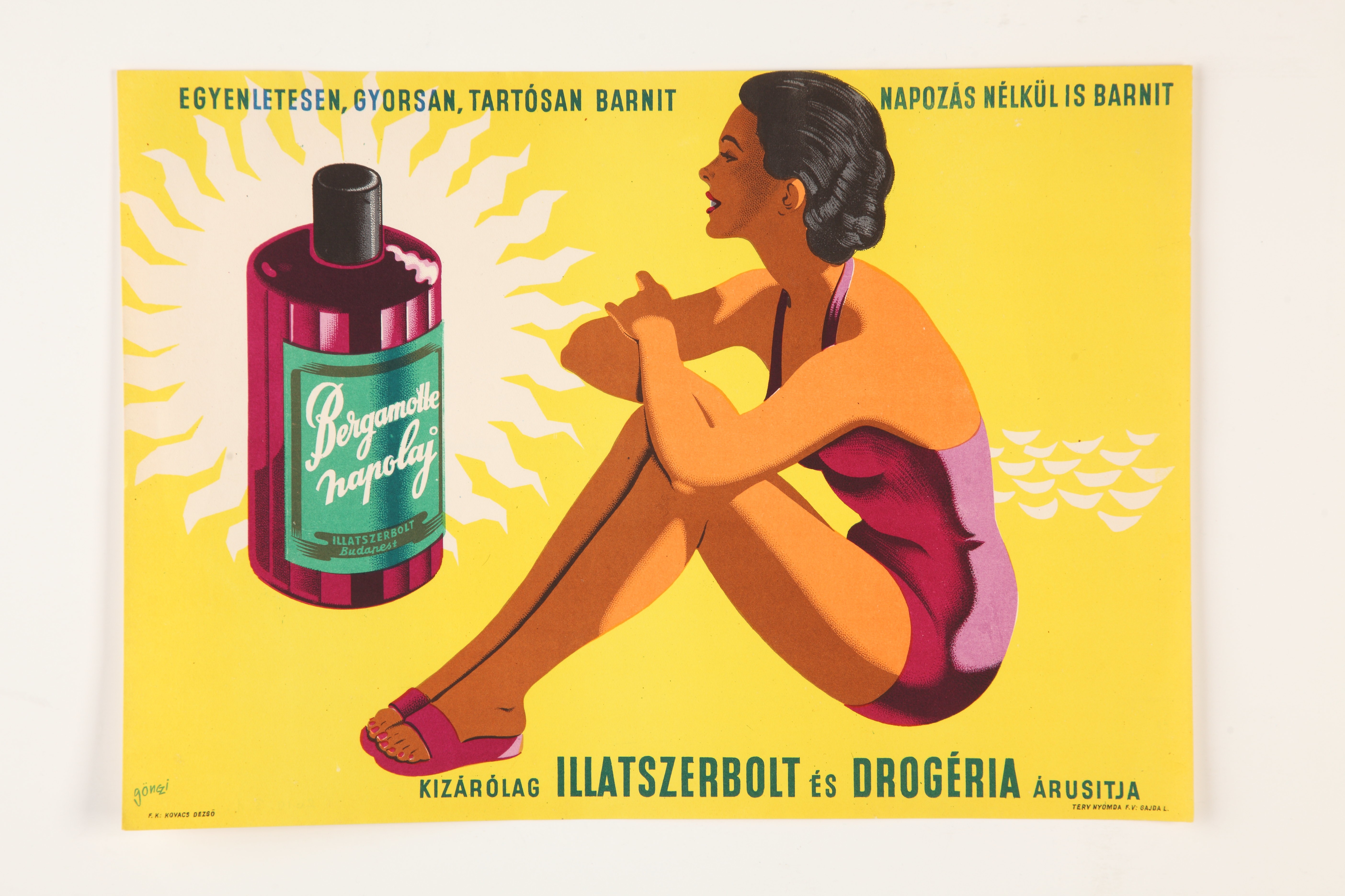 Bergamotte napolaj plakát (Magyar Kereskedelmi és Vendéglátóipari Múzeum CC BY-NC-SA)