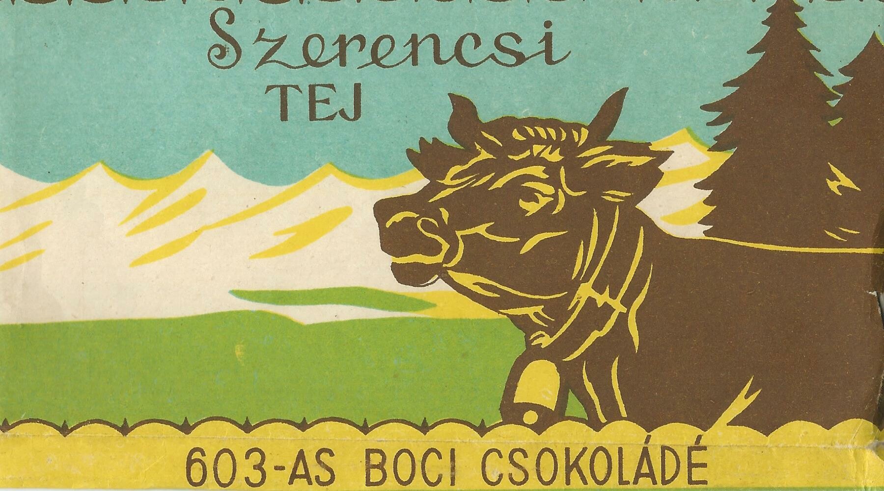 BOCI csokoládé 603-as, csokoládépapír (Magyar Kereskedelmi és Vendéglátóipari Múzeum CC BY-NC-SA)