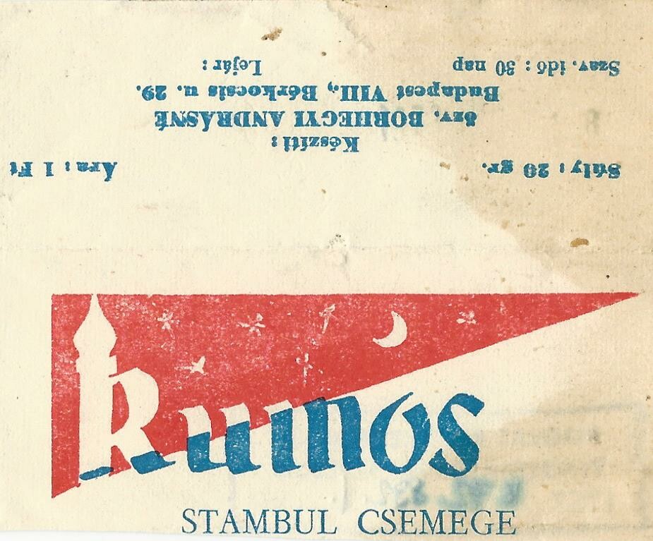 Rumos Stambul csemege (Magyar Kereskedelmi és Vendéglátóipari Múzeum CC BY-NC-SA)