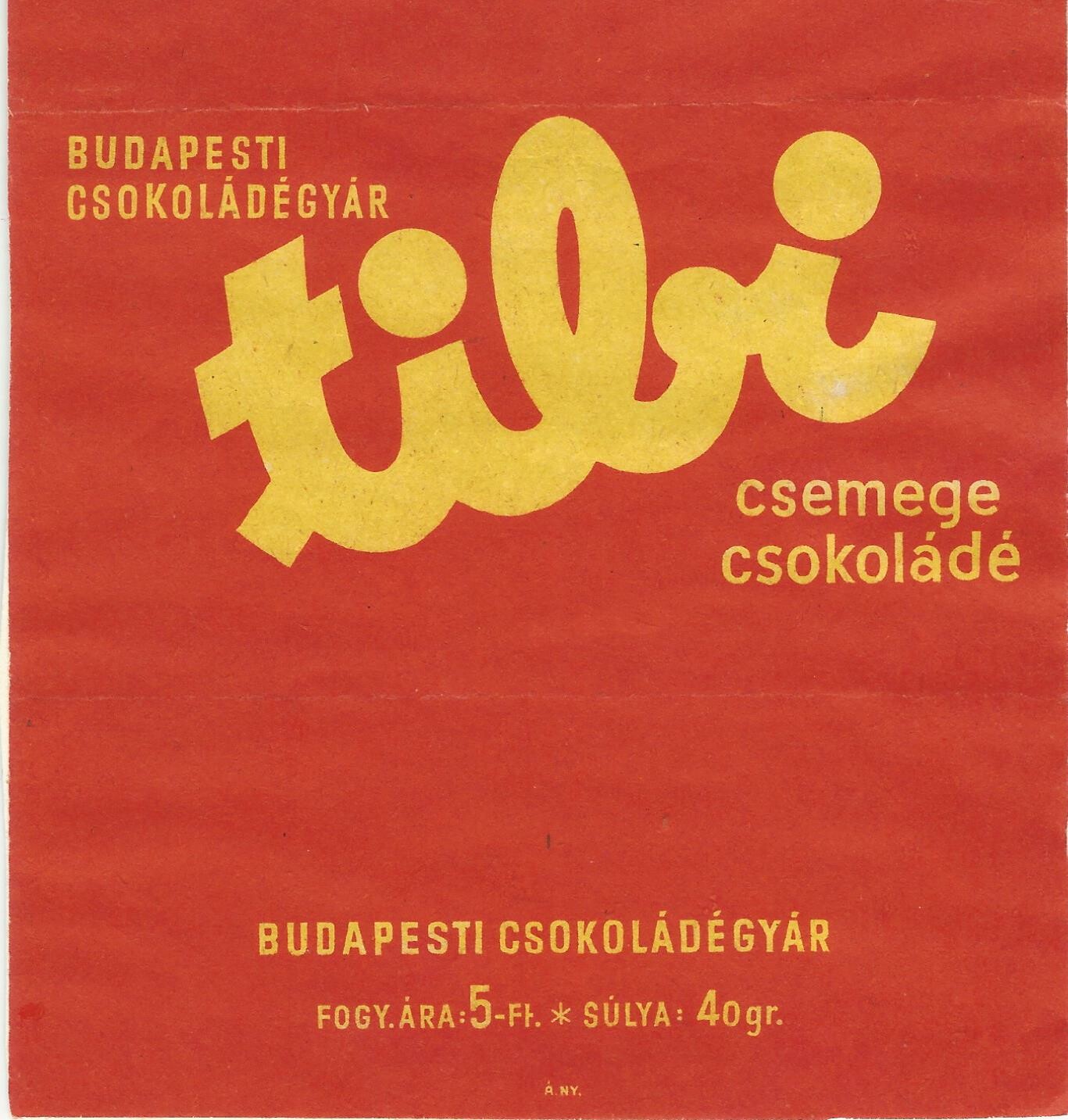 Tibi csemege csokoládé (Magyar Kereskedelmi és Vendéglátóipari Múzeum CC BY-NC-SA)