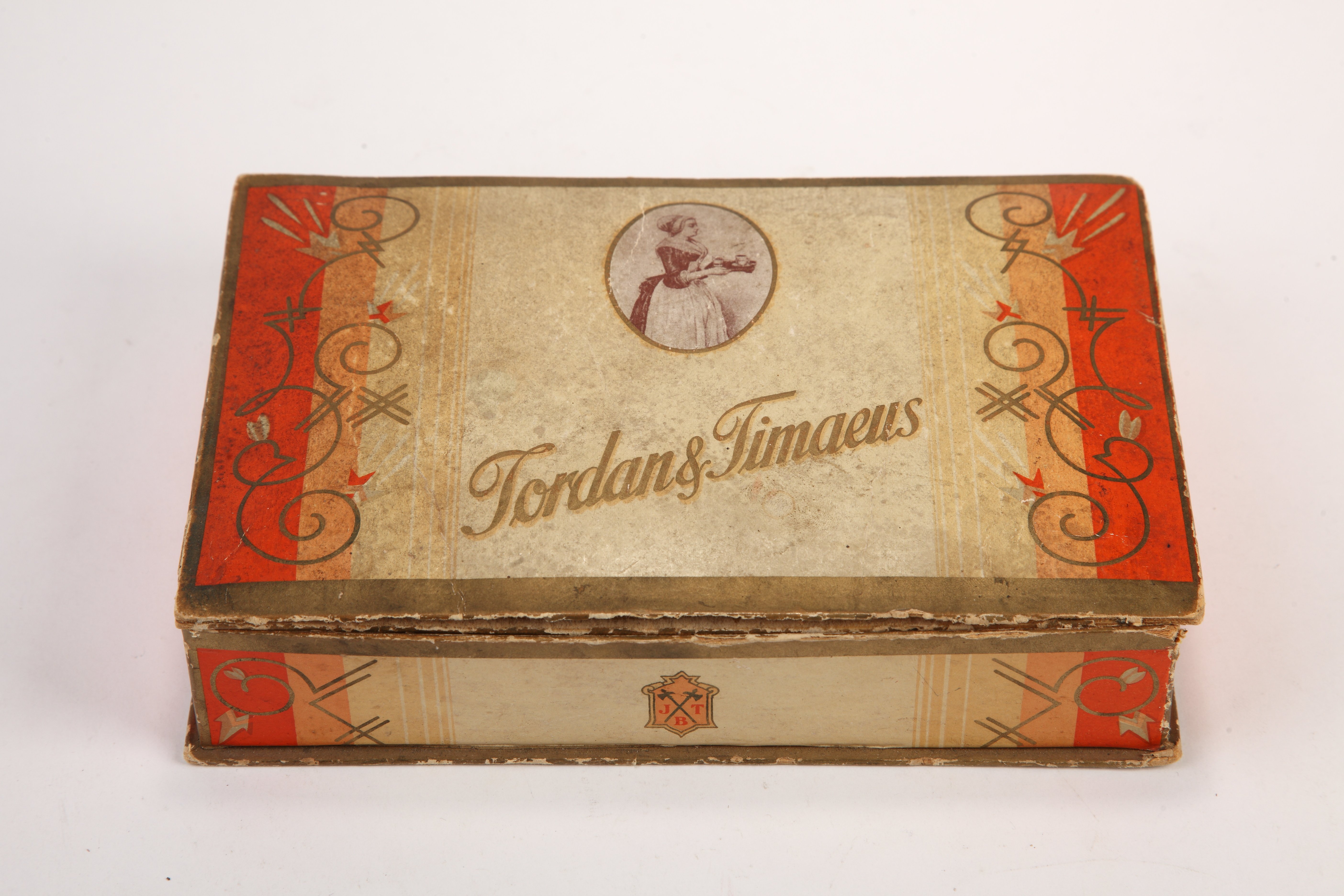 Jordan & Timaeus feliratú desszertes doboz (Magyar Kereskedelmi és Vendéglátóipari Múzeum CC BY-NC-SA)
