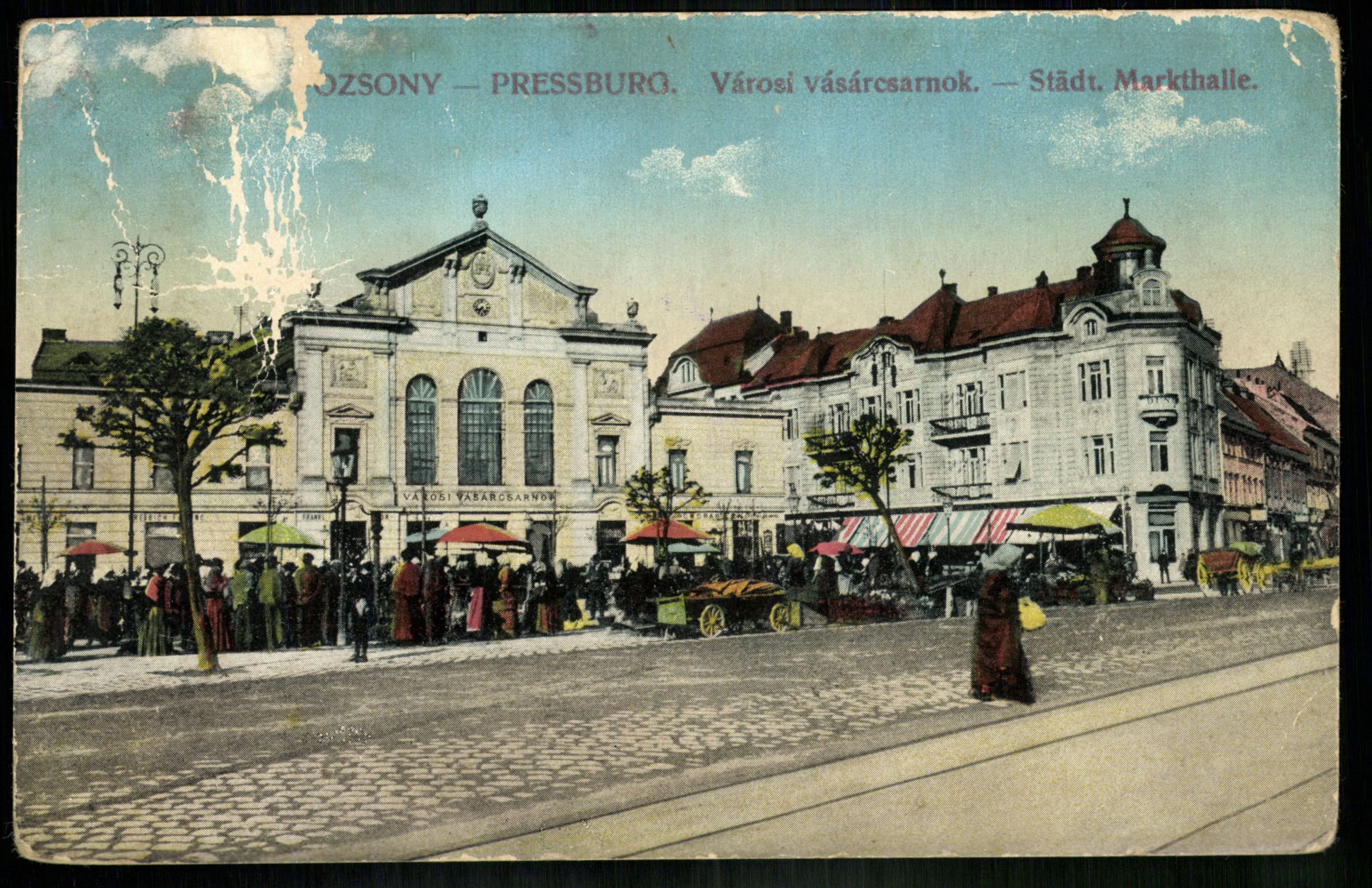 Pozsony; Városi vásárcsarnok (Magyar Kereskedelmi és Vendéglátóipari Múzeum CC BY-NC-ND)