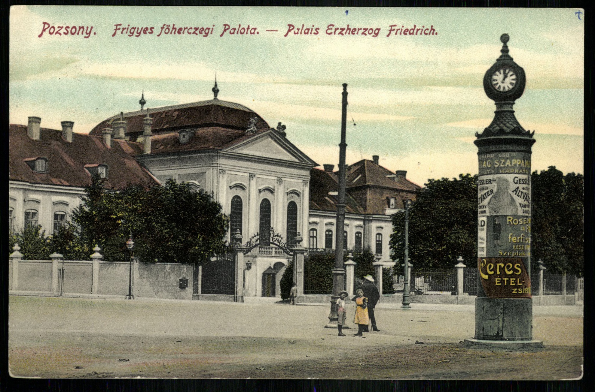 Pozsony; Frigyes főhercegi palota (Magyar Kereskedelmi és Vendéglátóipari Múzeum CC BY-NC-ND)