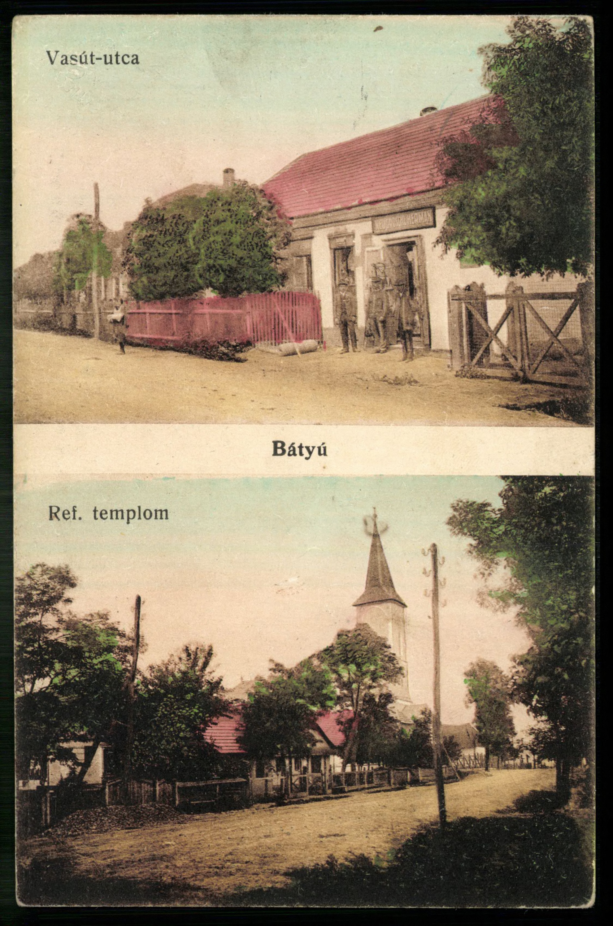 Bátyú; Vasút utca; Református templom (Magyar Kereskedelmi és Vendéglátóipari Múzeum CC BY-NC-ND)