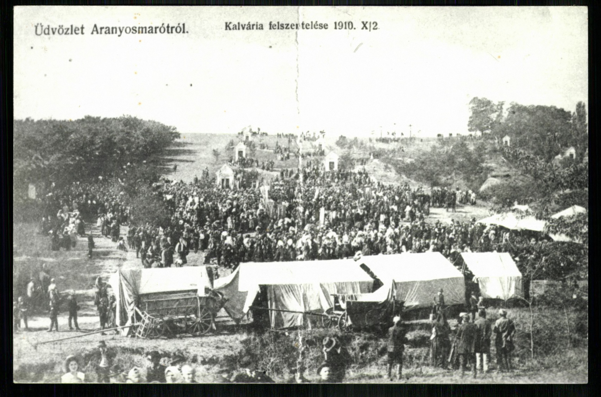 Aranyosmarót; Kálvária felszentelése 1910. X/2. (Magyar Kereskedelmi és Vendéglátóipari Múzeum CC BY-NC-ND)