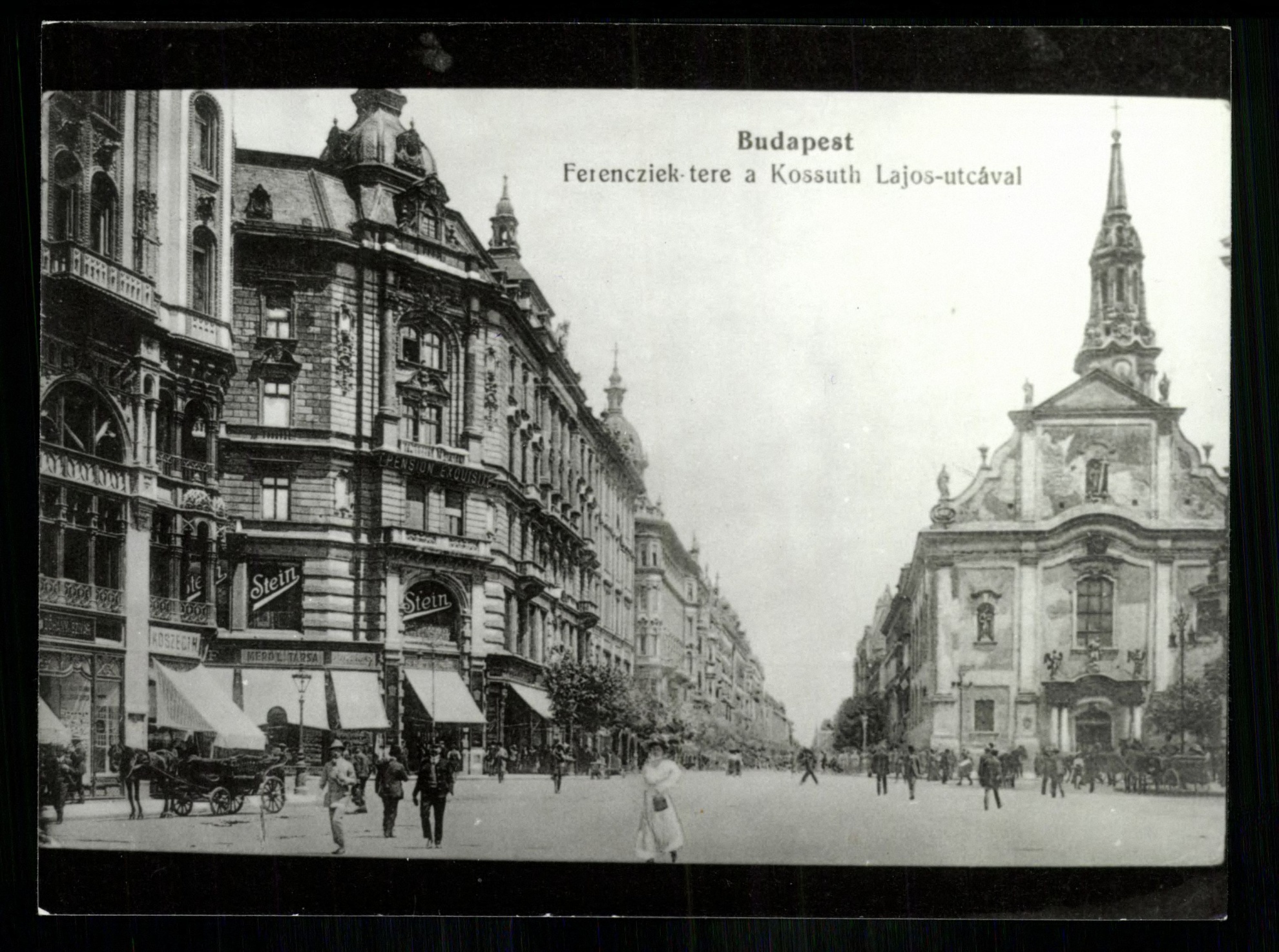 Budapest; Ferenciek tere a Kossuth Lajos utcával (Magyar Kereskedelmi és Vendéglátóipari Múzeum CC BY-NC-ND)