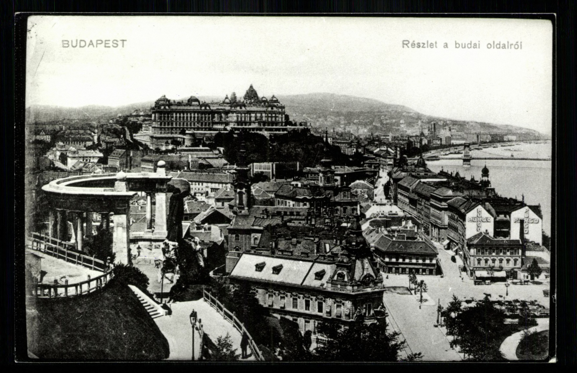 Budapest; Részlet a budai oldalról (Magyar Kereskedelmi és Vendéglátóipari Múzeum CC BY-NC-ND)