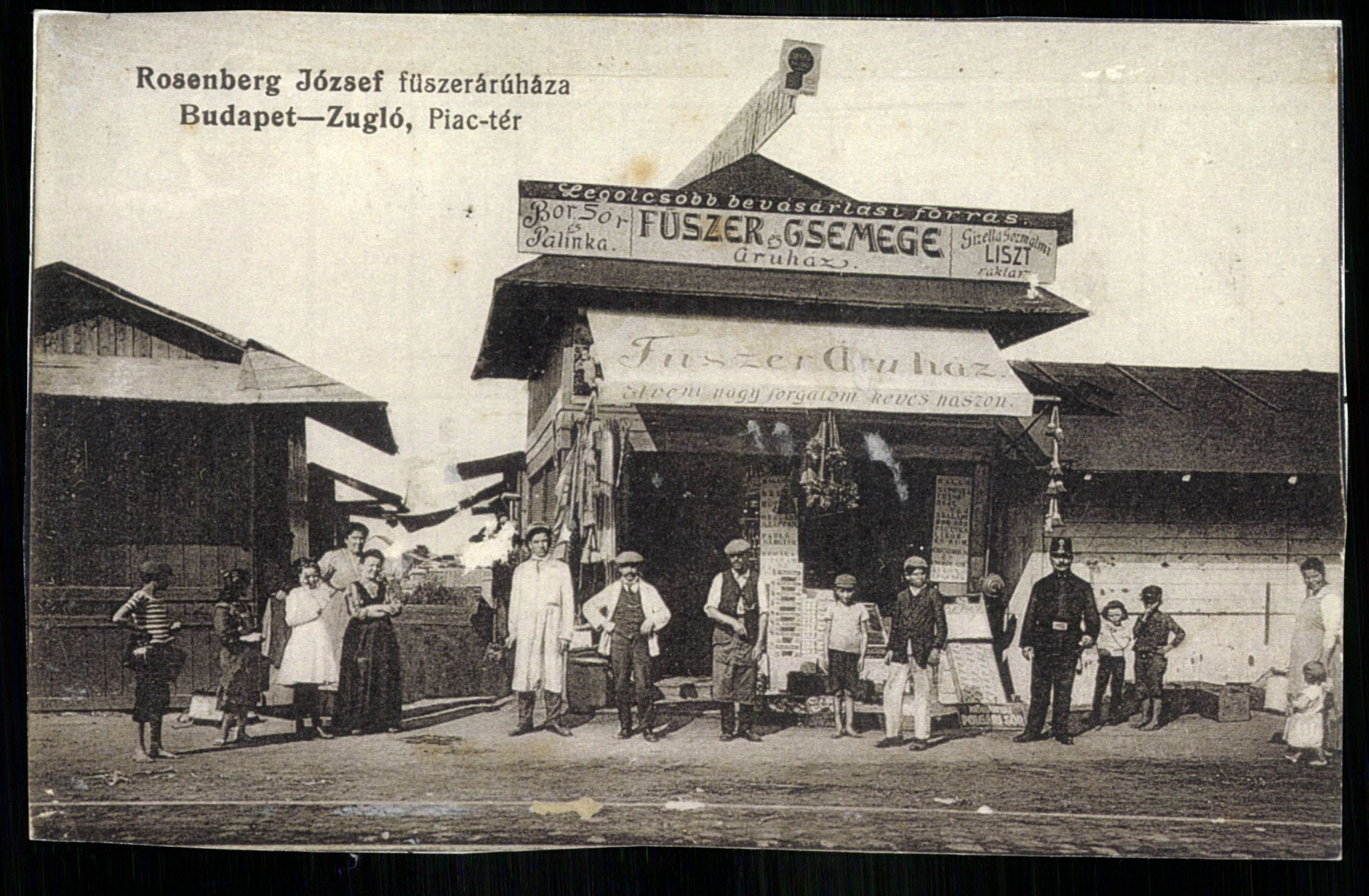 Budapest-Zugló; Rosenberg József fűszeráruháza, Piac tér (Magyar Kereskedelmi és Vendéglátóipari Múzeum CC BY-NC-ND)
