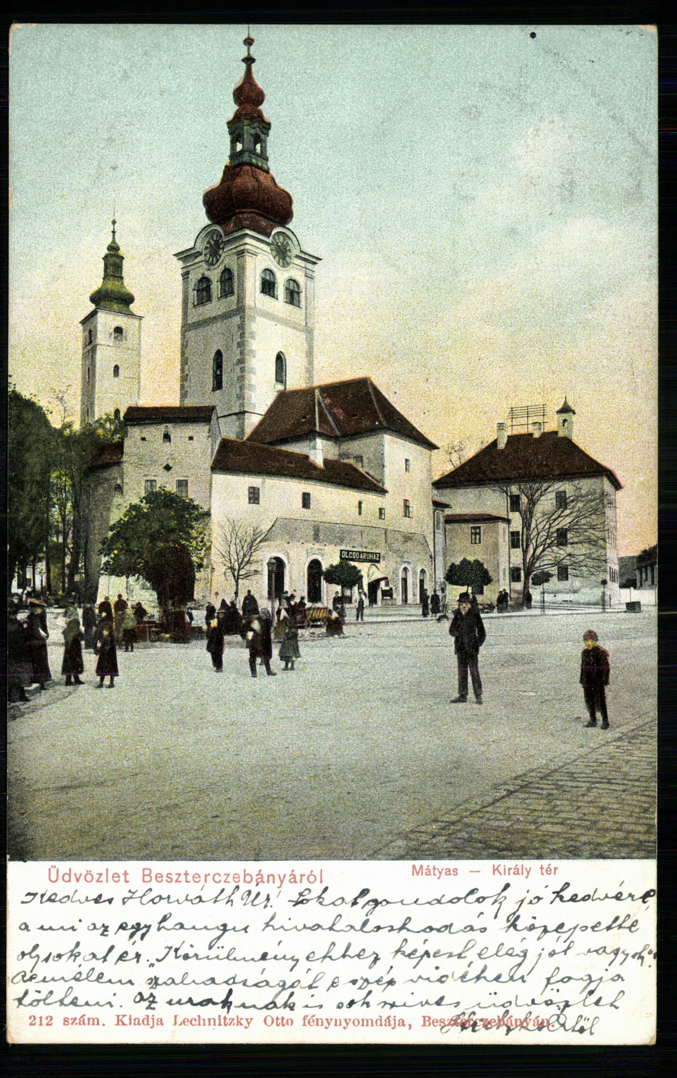 Besztercebánya; Mátyás király tér (Magyar Kereskedelmi és Vendéglátóipari Múzeum CC BY-NC-ND)