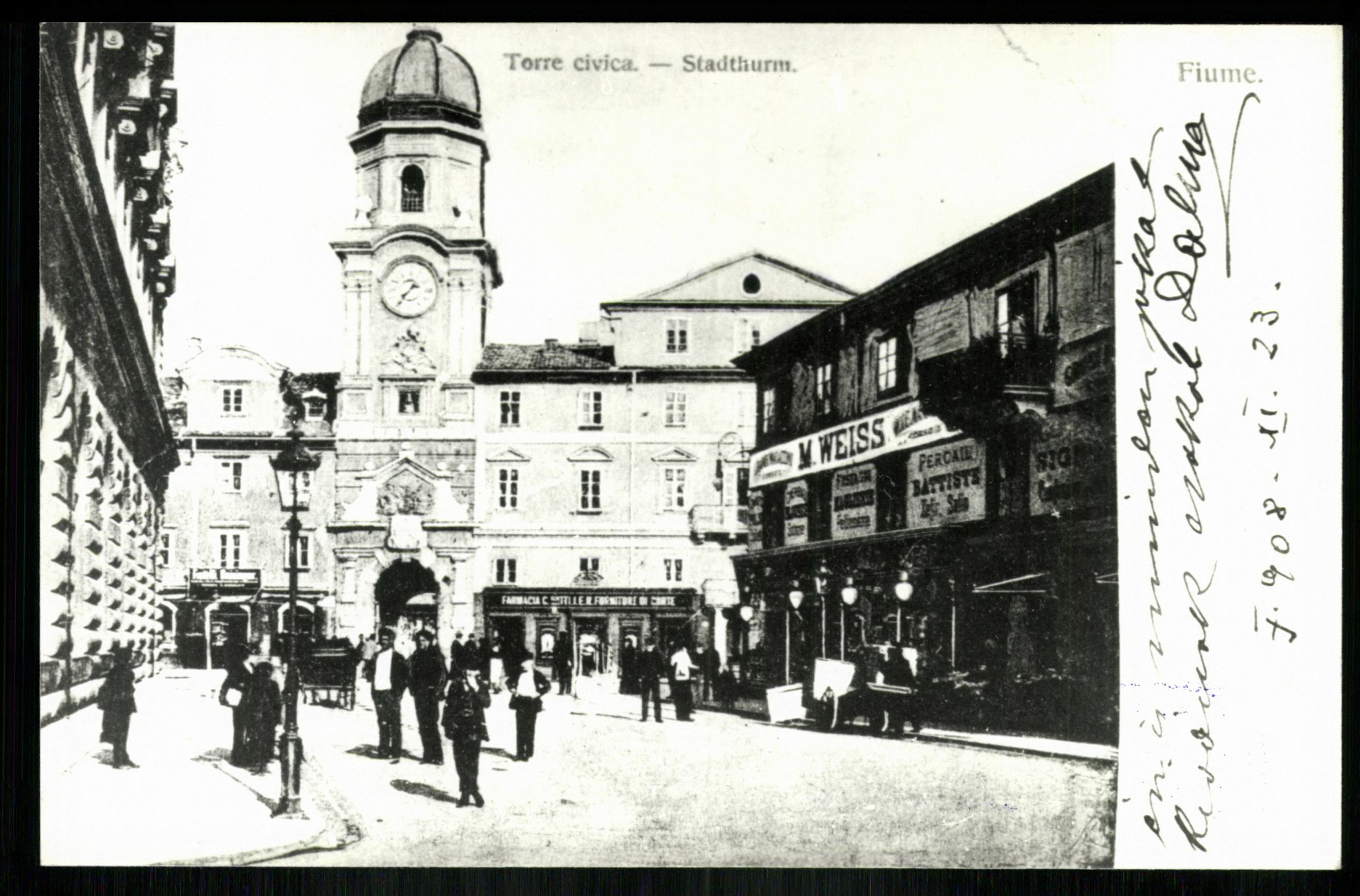 Fiume; Torre civica (Magyar Kereskedelmi és Vendéglátóipari Múzeum CC BY-NC-ND)