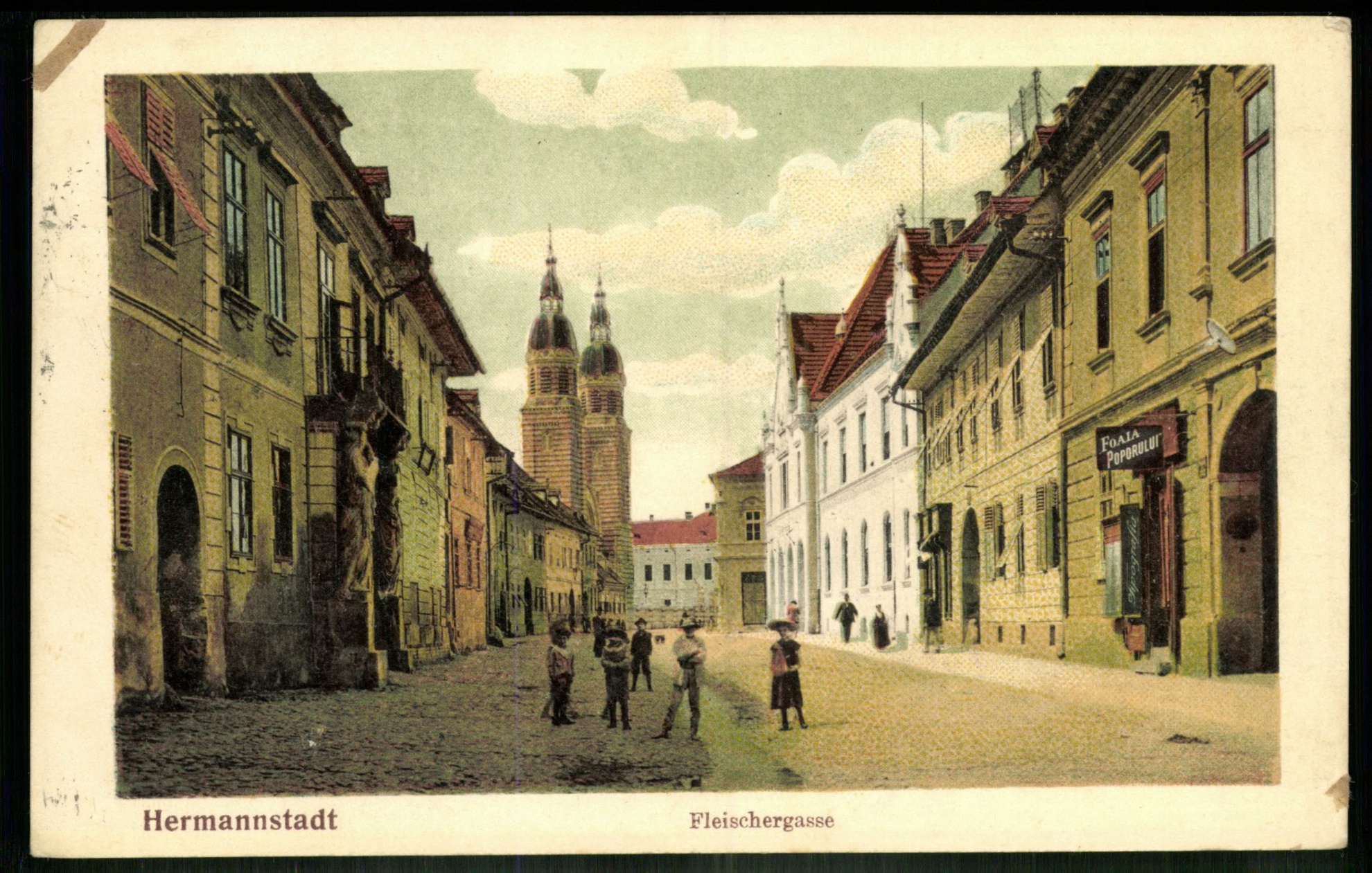 Hermannstadt; Fleischergasse (Magyar Kereskedelmi és Vendéglátóipari Múzeum CC BY-NC-ND)