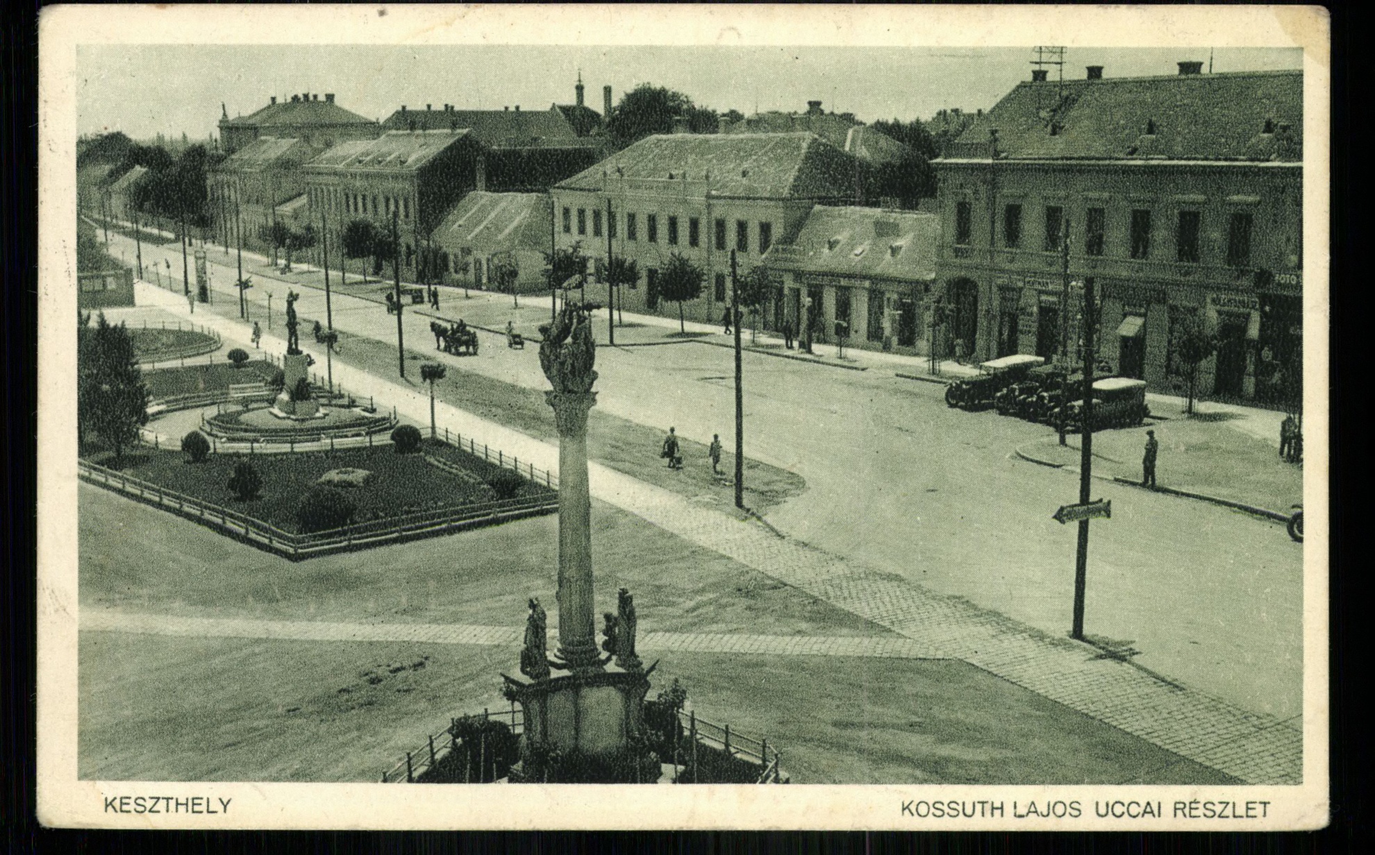 Keszthely; Kossuth Lajos utcai részlet (Magyar Kereskedelmi és Vendéglátóipari Múzeum CC BY-NC-ND)
