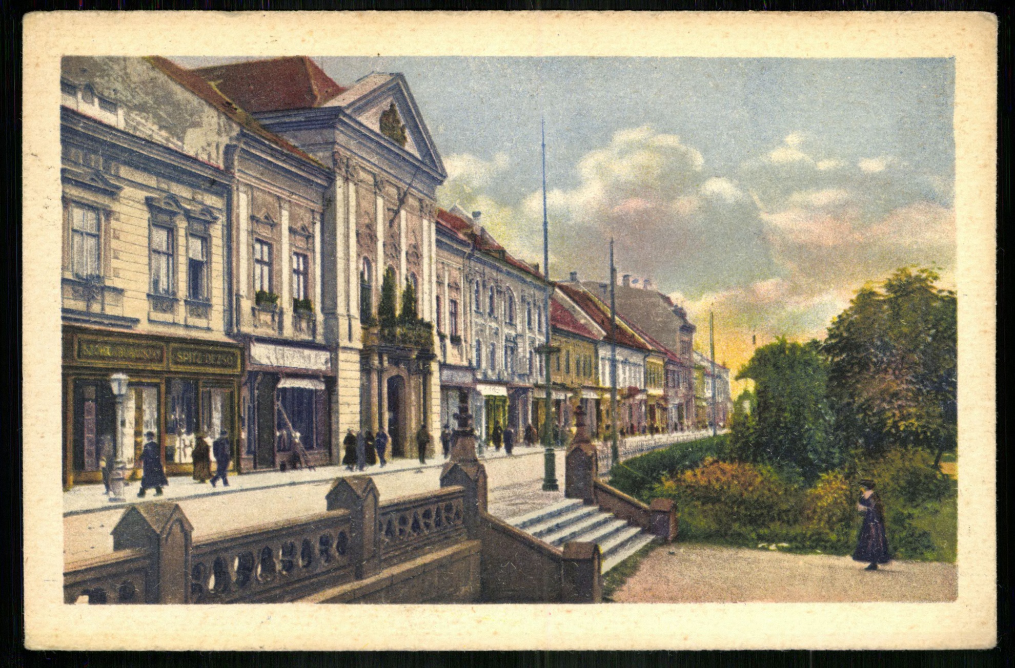 Kassa; Fő utca a Megyeházzal (Magyar Kereskedelmi és Vendéglátóipari Múzeum CC BY-NC-ND)