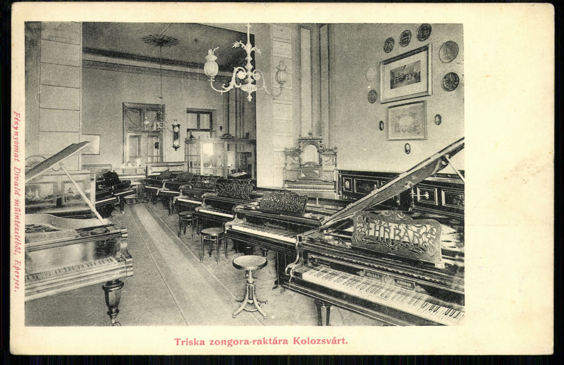Kolozsvár; Triska zongoraraktára (Magyar Kereskedelmi és Vendéglátóipari Múzeum CC BY-NC-ND)