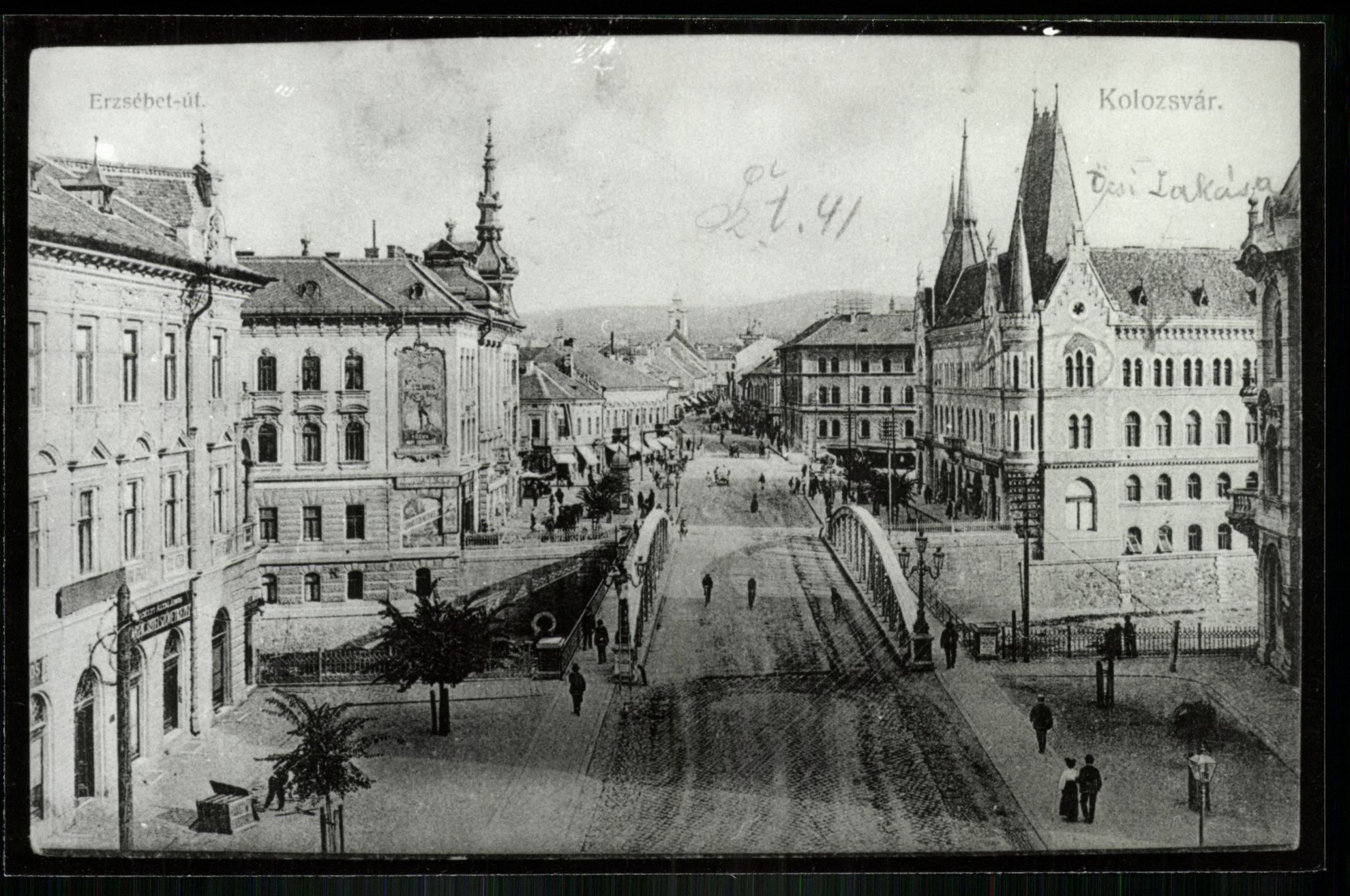 Kolozsvár; Erzsébet út (Magyar Kereskedelmi és Vendéglátóipari Múzeum CC BY-NC-ND)