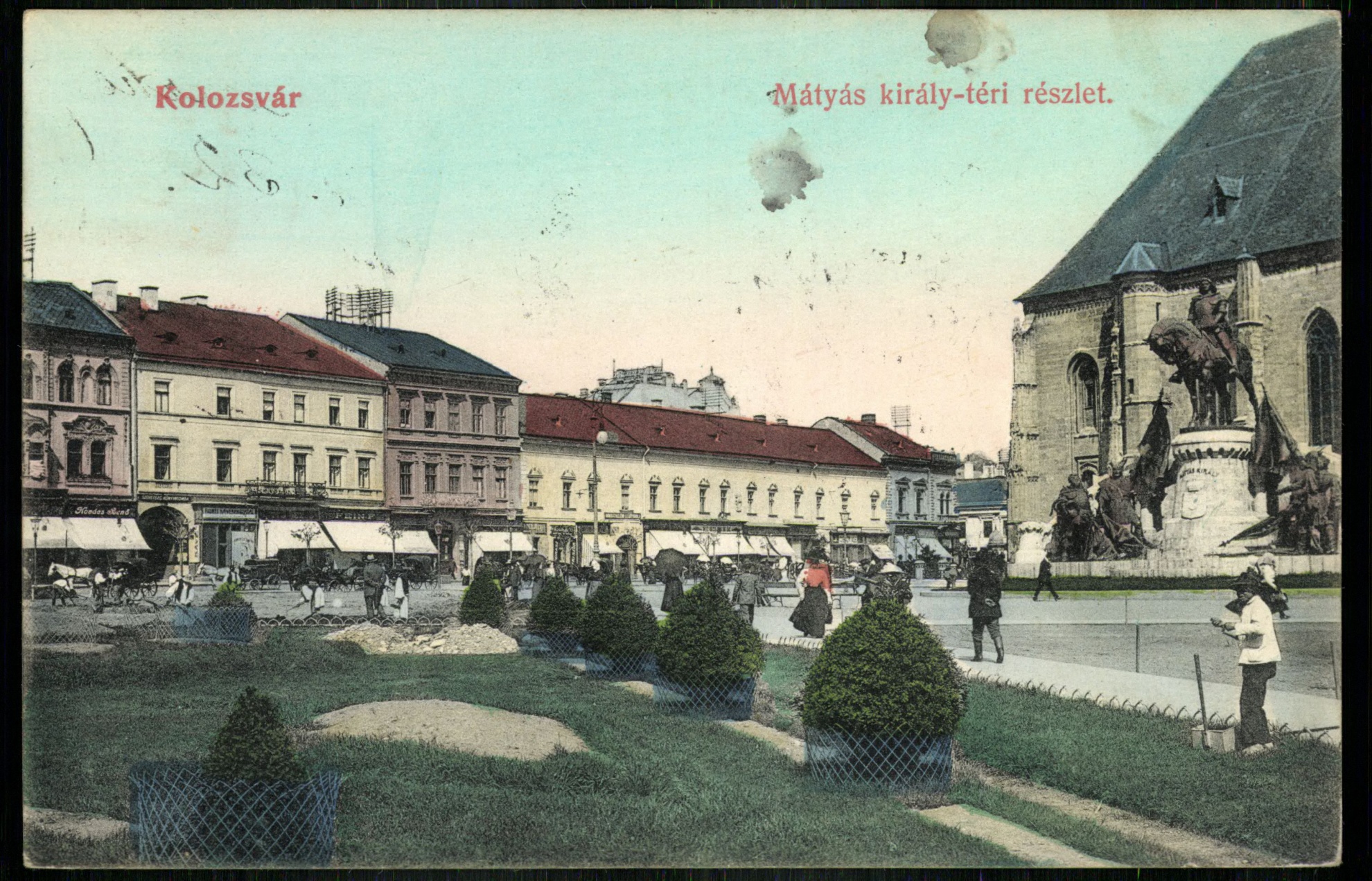 Kolozsvár; Mátyás király téri részlet (Magyar Kereskedelmi és Vendéglátóipari Múzeum CC BY-NC-ND)