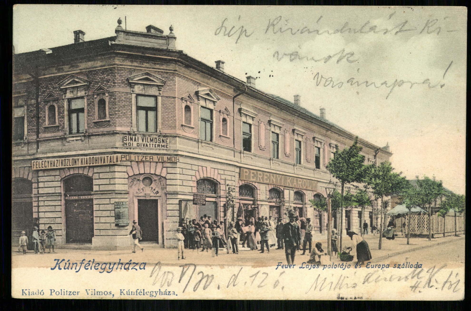 Kunfélegyháza; Feuer Lajos palotája és Európa szálloda (Magyar Kereskedelmi és Vendéglátóipari Múzeum CC BY-NC-ND)