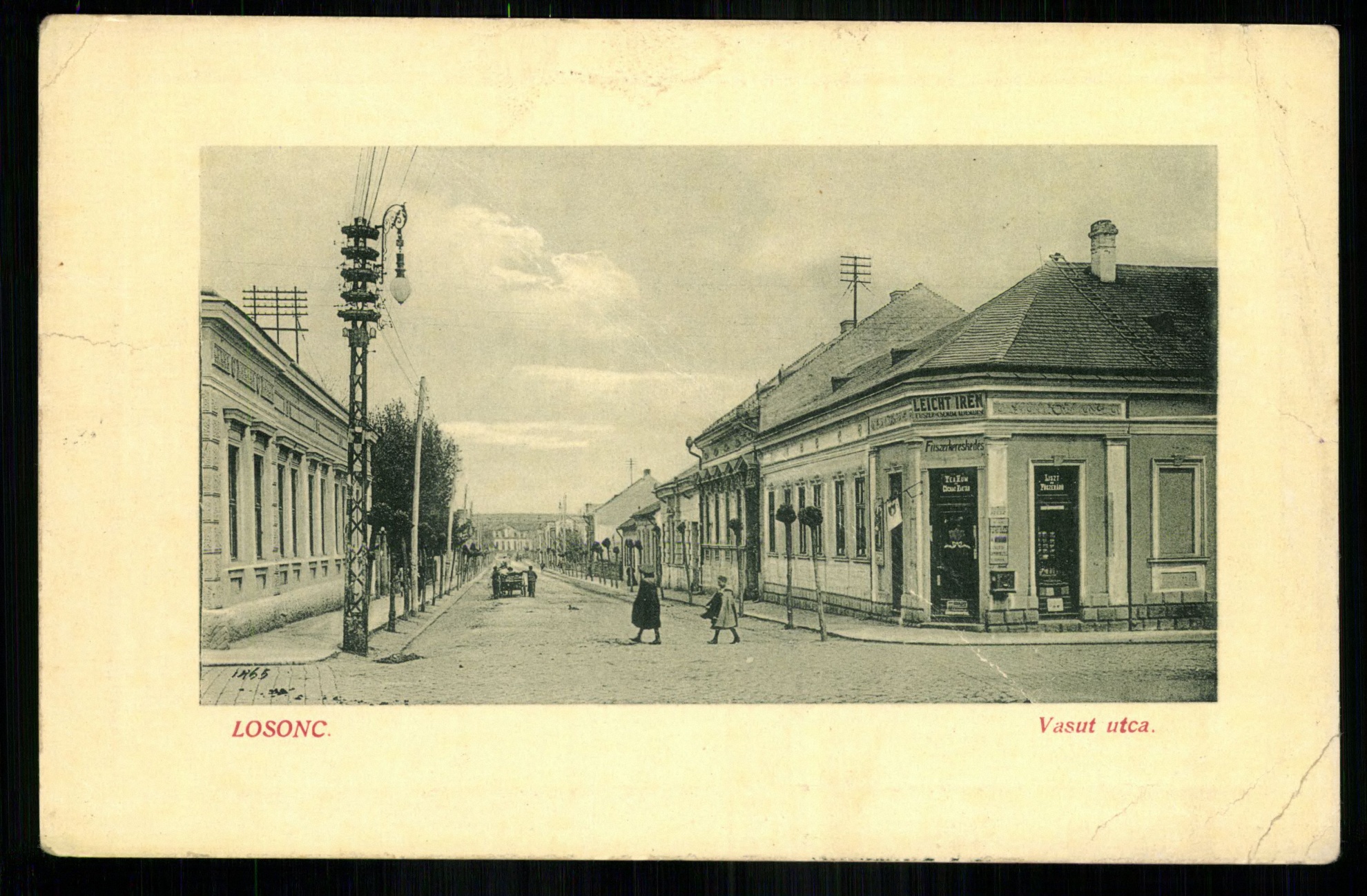Losonc; Vasút utca (Magyar Kereskedelmi és Vendéglátóipari Múzeum CC BY-NC-ND)