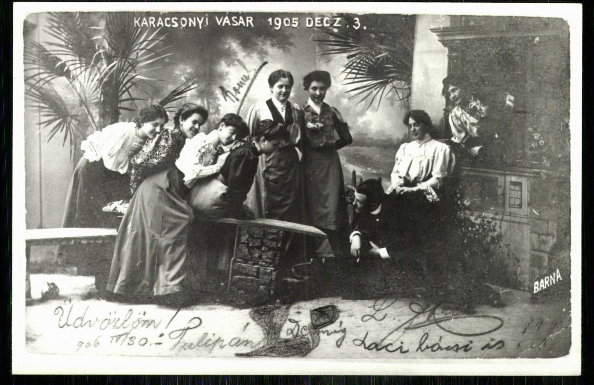 Miskolc; Karácsonyi Vásár 1905.december 3. (Magyar Kereskedelmi és Vendéglátóipari Múzeum CC BY-NC-ND)