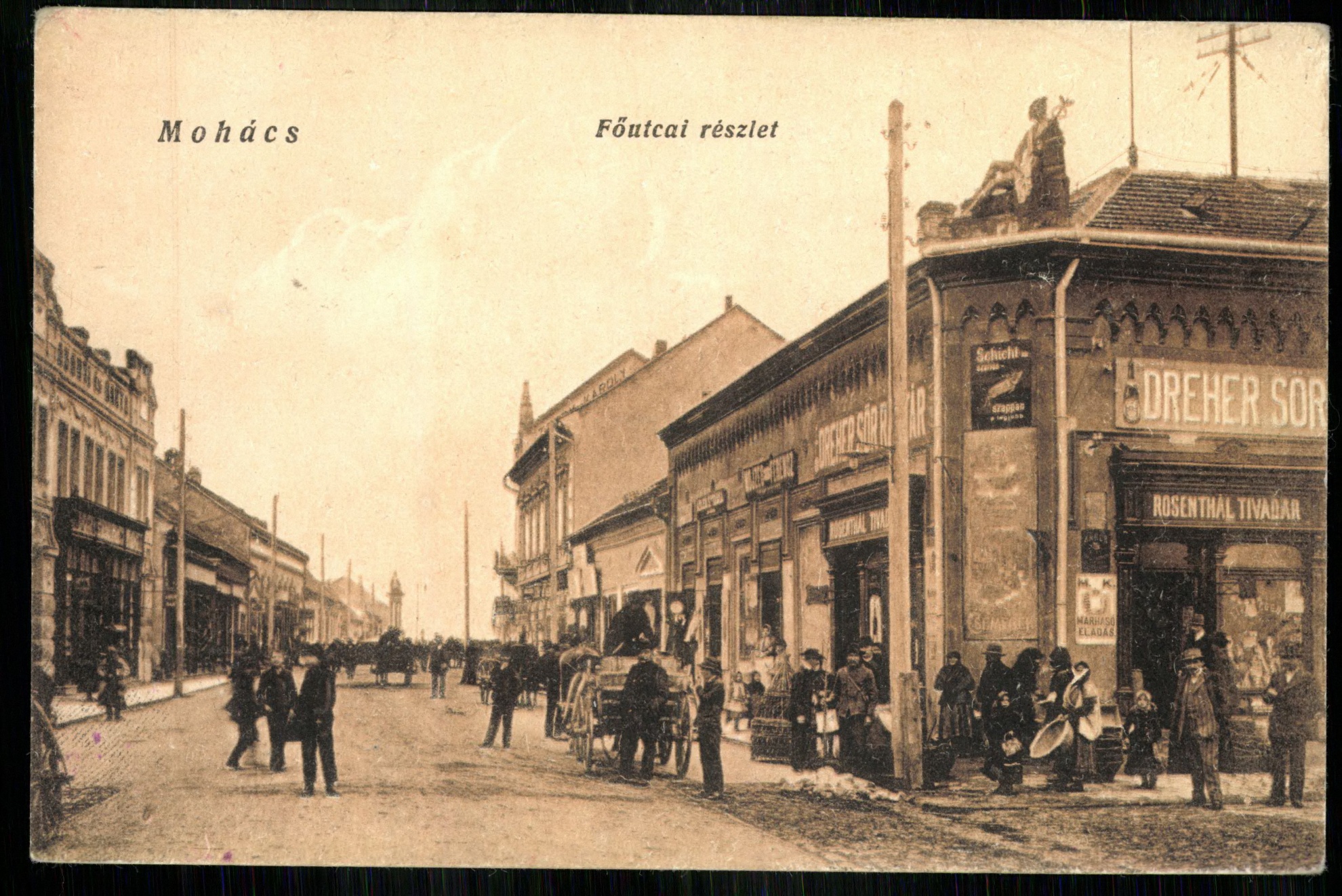Mohács; Fő utcai részlet (Magyar Kereskedelmi és Vendéglátóipari Múzeum CC BY-NC-ND)
