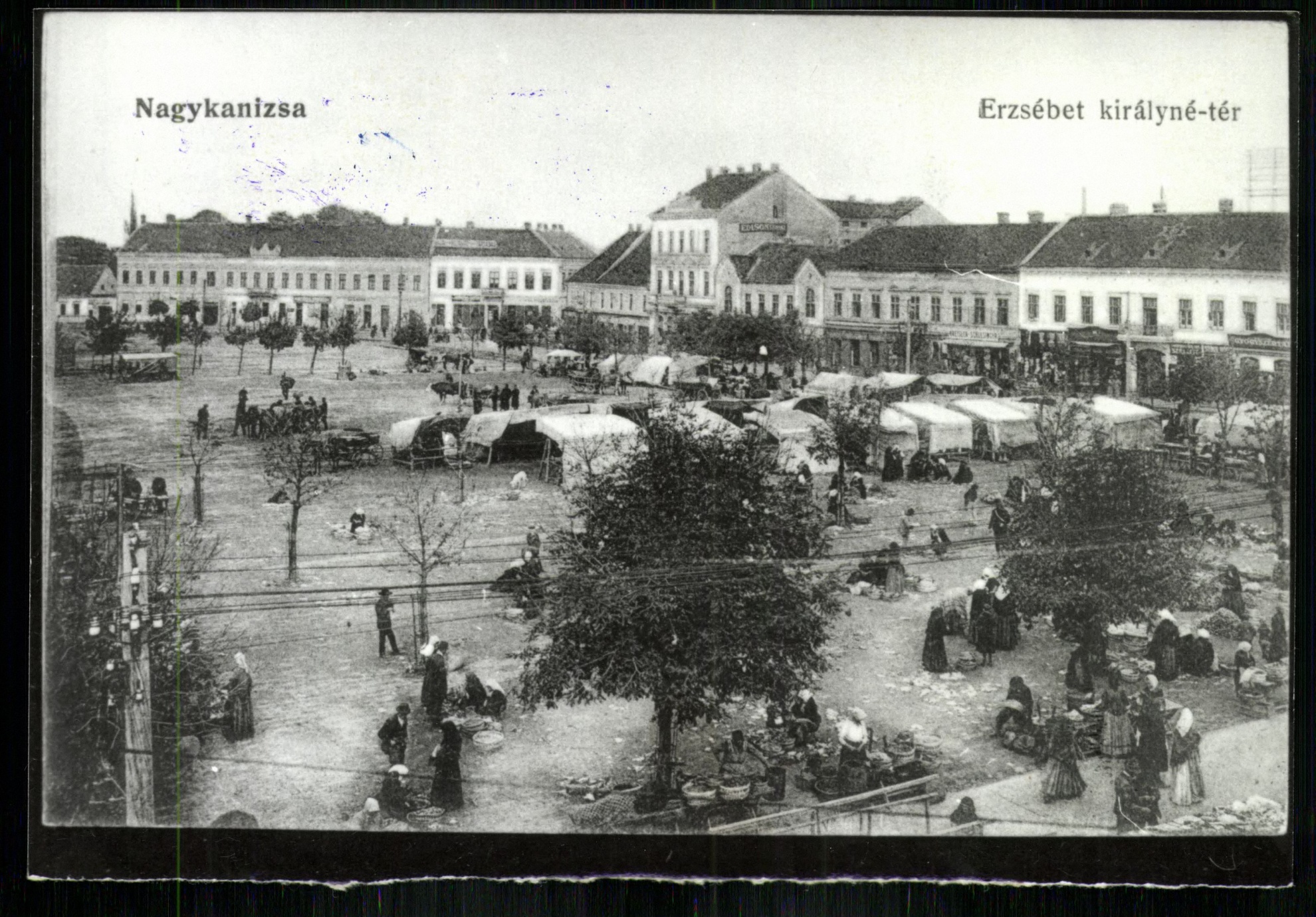 Nagykanizsa; Erzsébet királyné tér (Magyar Kereskedelmi és Vendéglátóipari Múzeum CC BY-NC-ND)