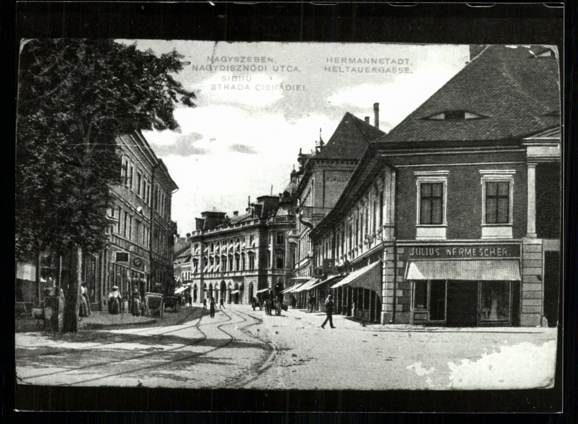 Nagyszeben; Nagydisznódi utca (Magyar Kereskedelmi és Vendéglátóipari Múzeum CC BY-NC-ND)