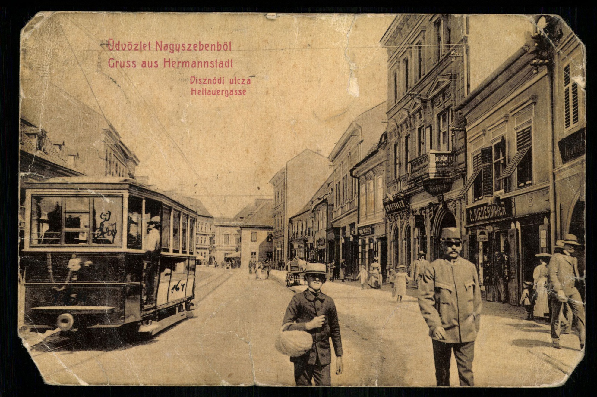 Nagyszeben; Disznódi utca (Magyar Kereskedelmi és Vendéglátóipari Múzeum CC BY-NC-ND)