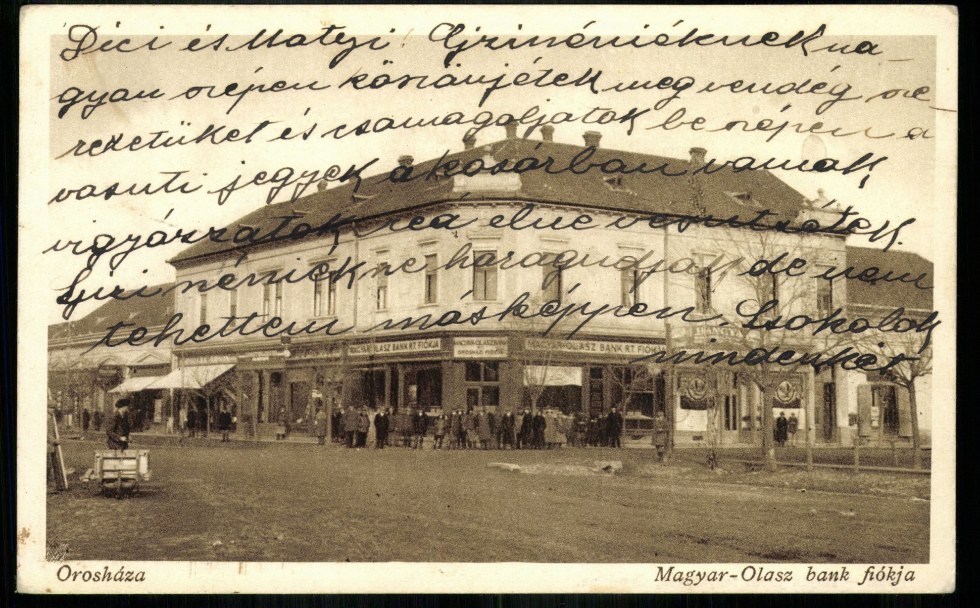 Orosháza; Magyar-Olasz Bank fiókja (Magyar Kereskedelmi és Vendéglátóipari Múzeum CC BY-NC-ND)