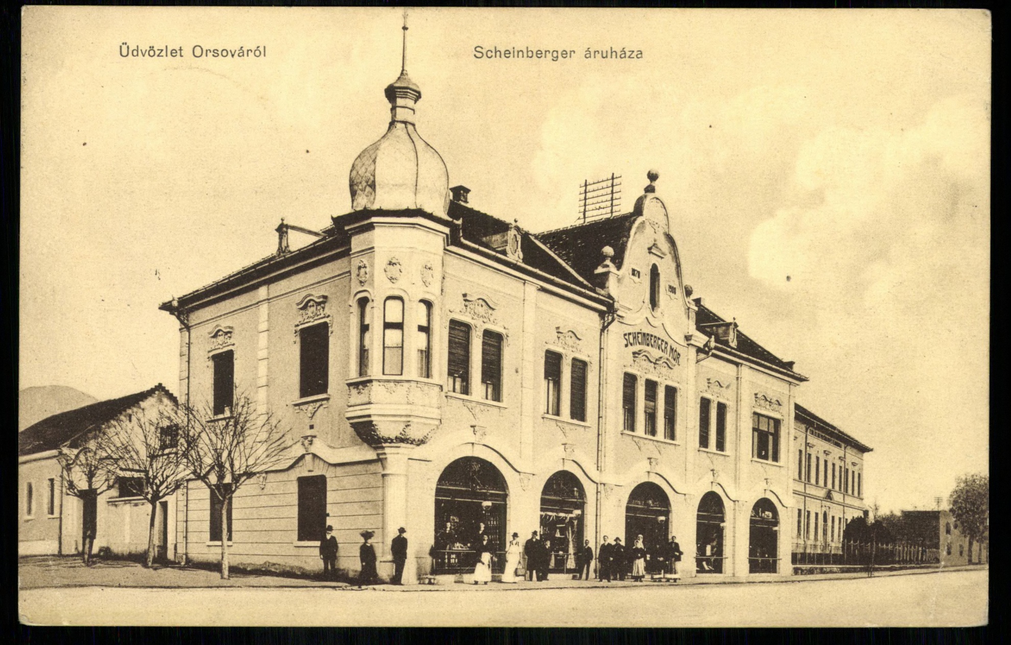 Orsova; Scheinberger áruház (Magyar Kereskedelmi és Vendéglátóipari Múzeum CC BY-NC-ND)