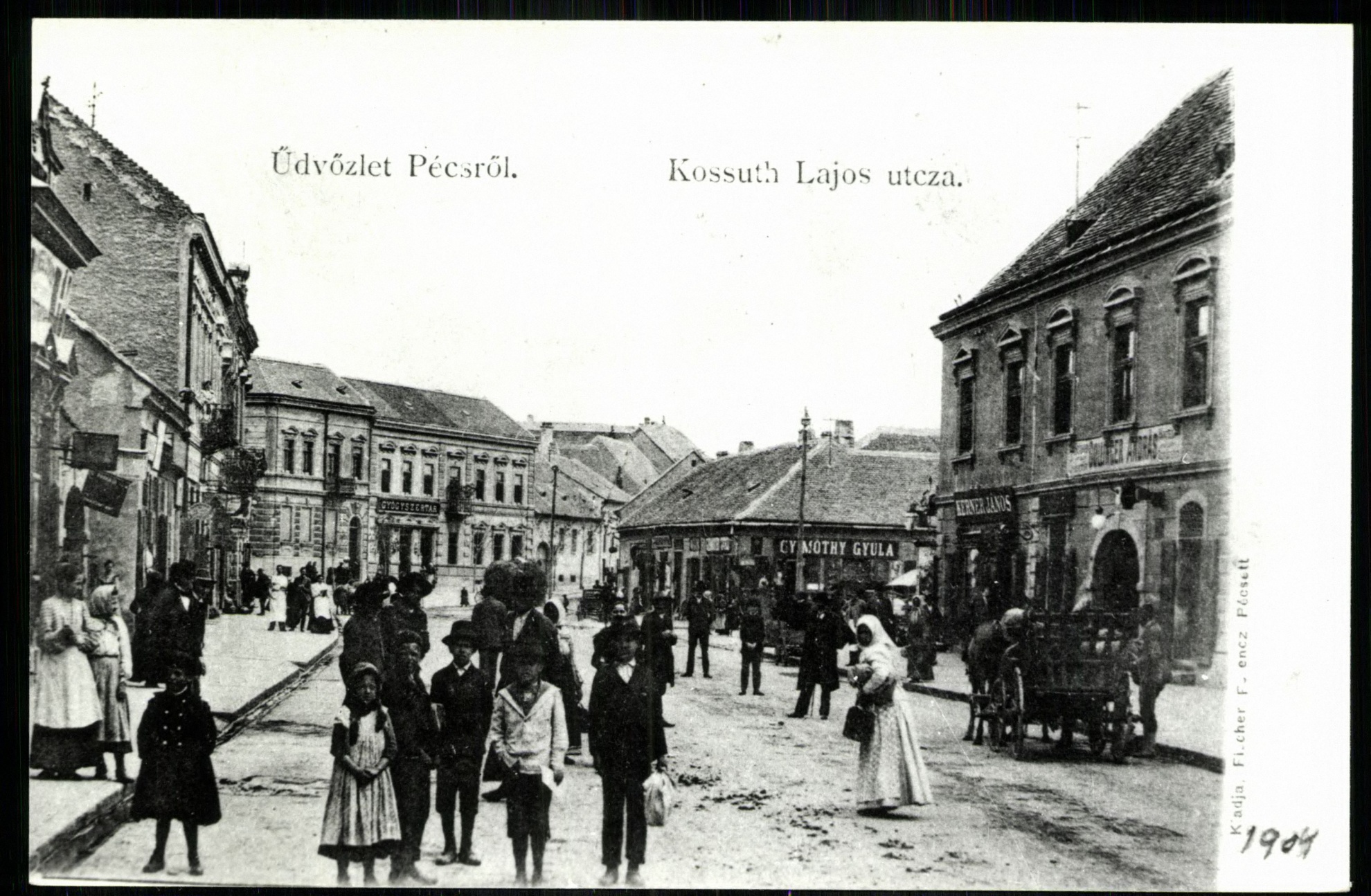 Pécs; Kossuth Lajos utca (Magyar Kereskedelmi és Vendéglátóipari Múzeum CC BY-NC-ND)