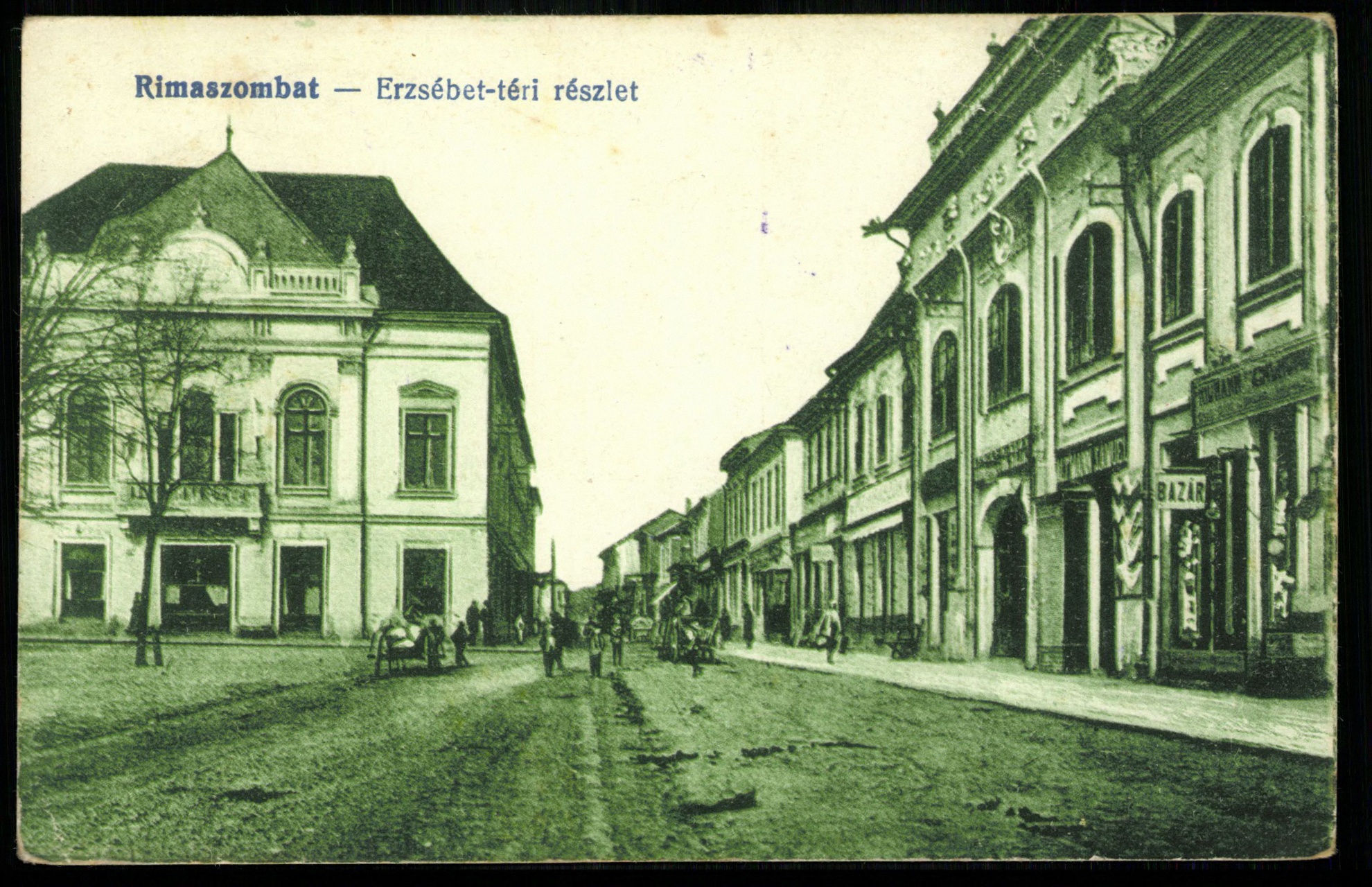 Rimaszombat. Erzsébet-téri részlet (Magyar Kereskedelmi és Vendéglátóipari Múzeum CC BY-NC-ND)