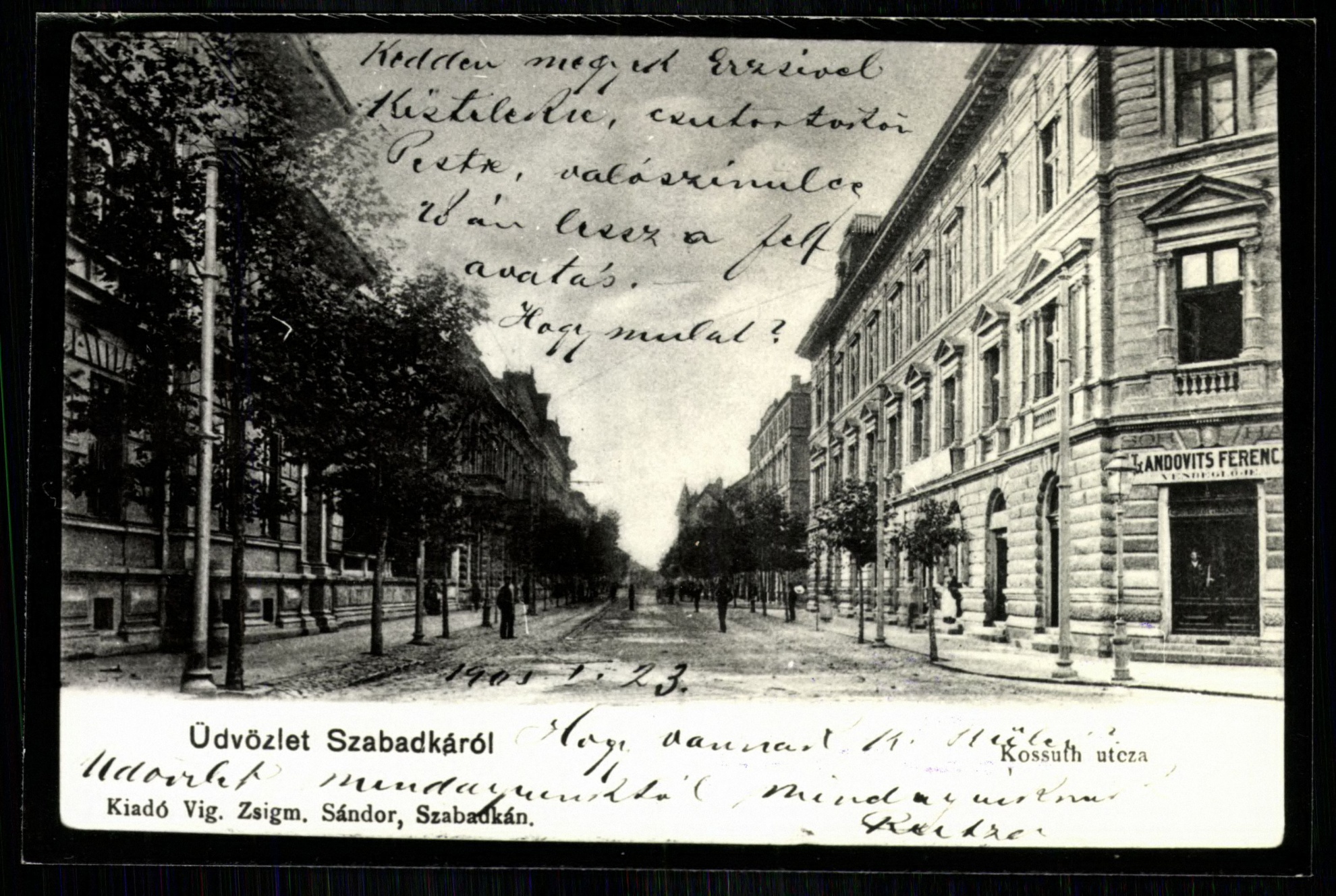 Szabadka; Kossuth utca (Magyar Kereskedelmi és Vendéglátóipari Múzeum CC BY-NC-ND)