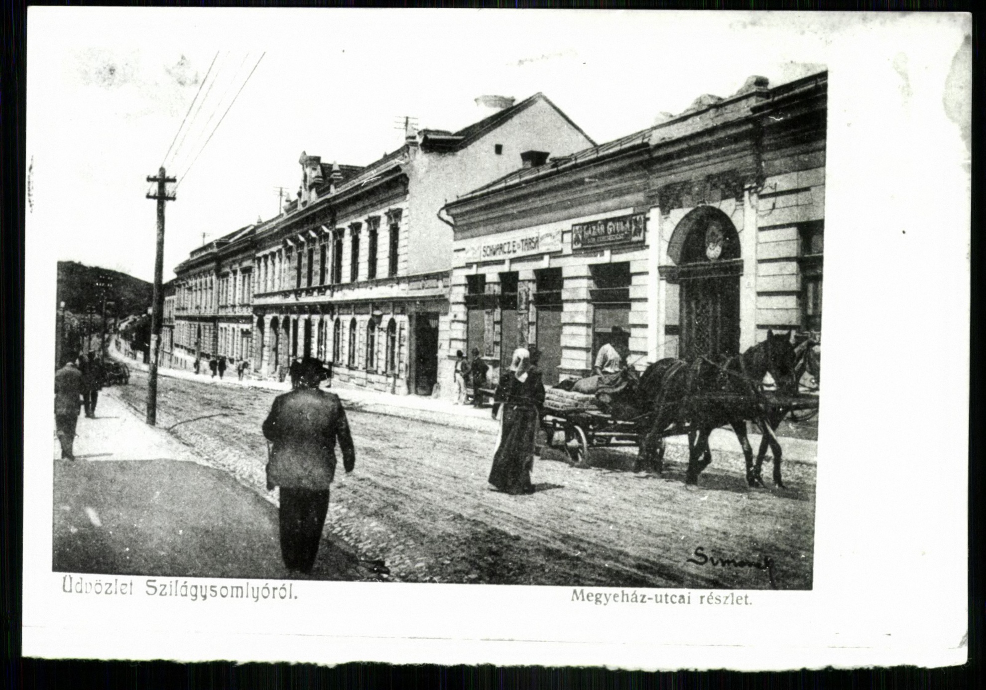 Szilágysomlyó; Megyeház utcai részlet (Magyar Kereskedelmi és Vendéglátóipari Múzeum CC BY-NC-ND)