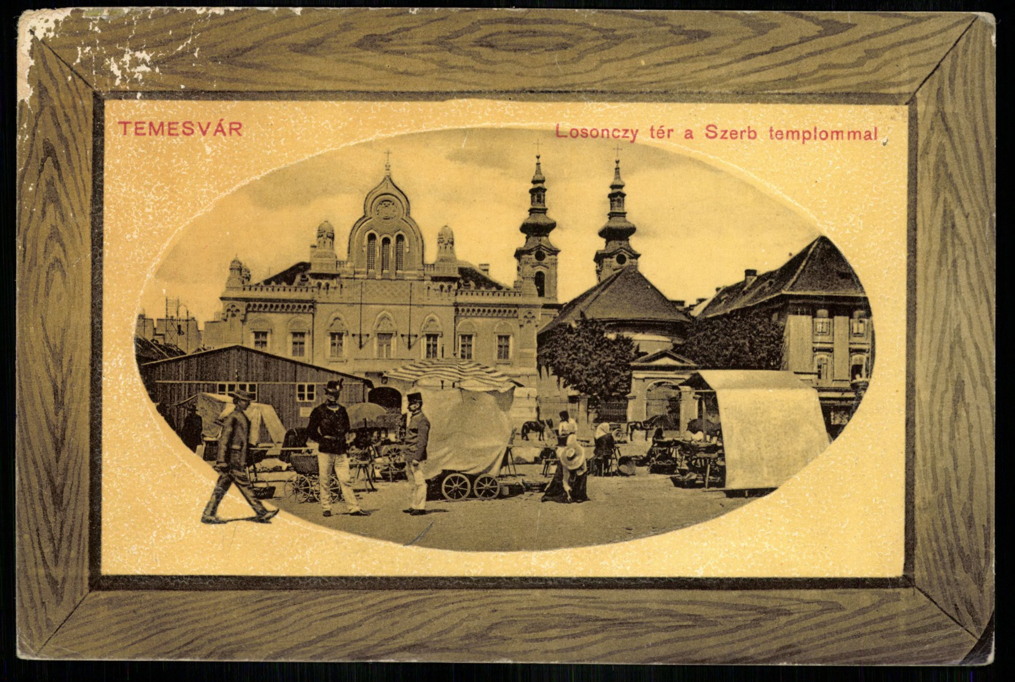 Temesvár; Losonczy tér a szerb templommal (Magyar Kereskedelmi és Vendéglátóipari Múzeum CC BY-NC-ND)