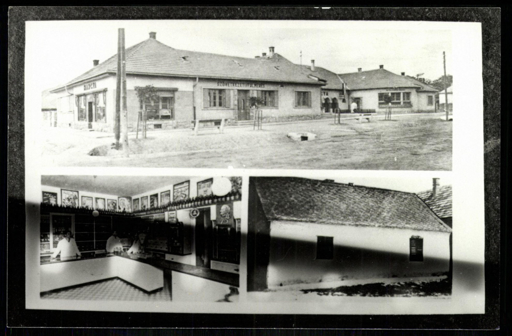 Tordas; Balogh Elemér Szövetkezeti Mintafalu. A Szövetkezet új és régi székháza s az új típus bolt (Magyar Kereskedelmi és Vendéglátóipari Múzeum CC BY-NC-ND)