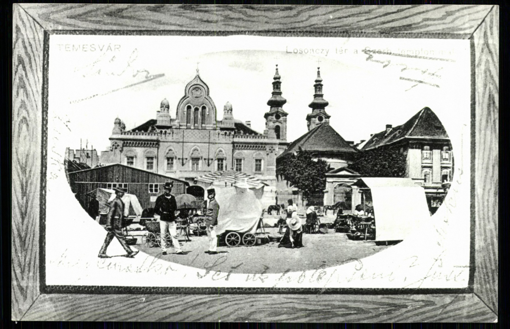 Temesvár; Losonczy tér a szerb templommal (Magyar Kereskedelmi és Vendéglátóipari Múzeum CC BY-NC-ND)