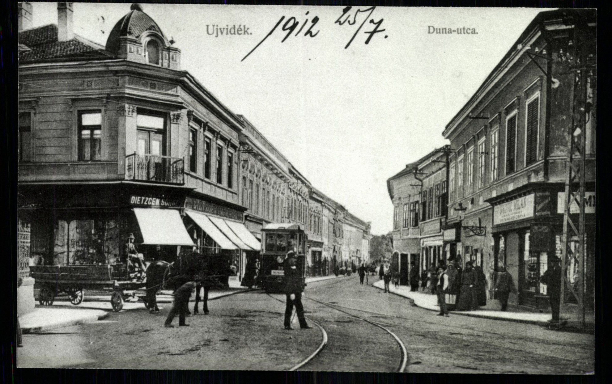 Újvidék; Duna utca (Magyar Kereskedelmi és Vendéglátóipari Múzeum CC BY-NC-ND)