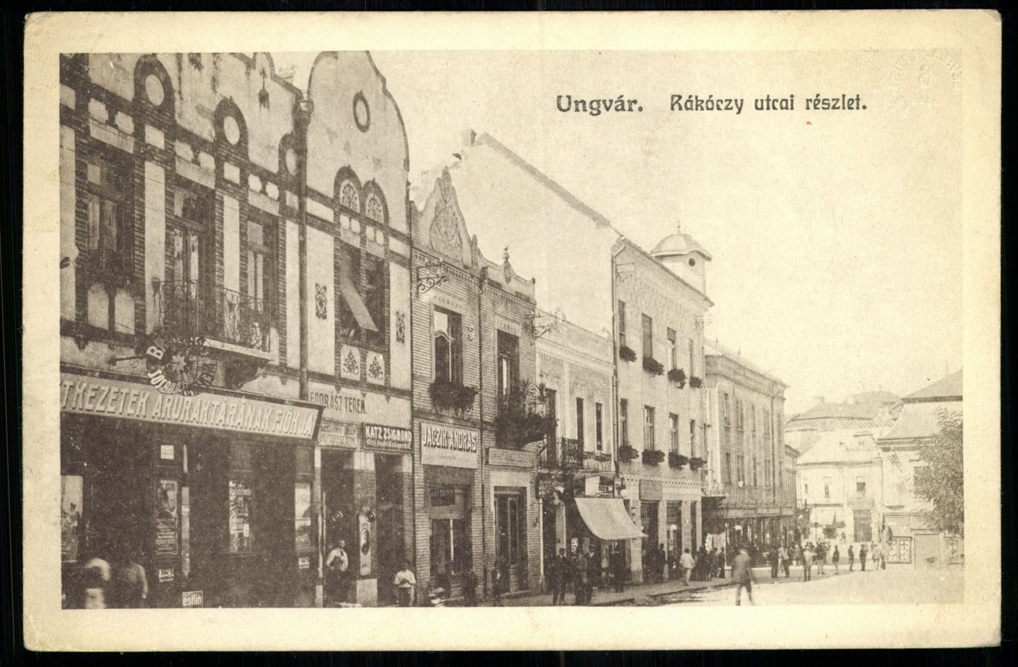 Ungvár; Rákóczi utcai részlet (Magyar Kereskedelmi és Vendéglátóipari Múzeum CC BY-NC-ND)