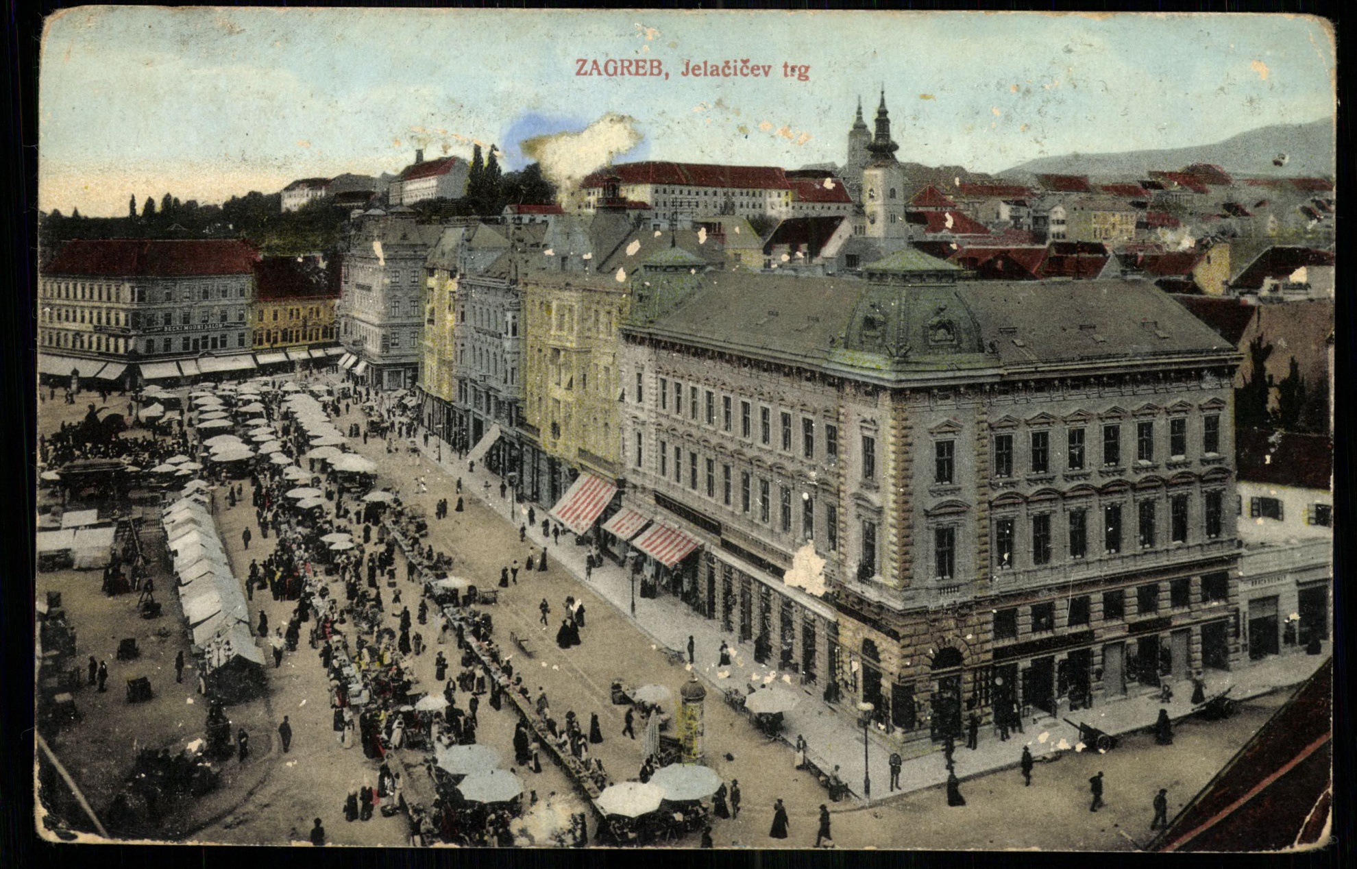 Zagreb; Jelačičev trg. (Magyar Kereskedelmi és Vendéglátóipari Múzeum CC BY-NC-ND)