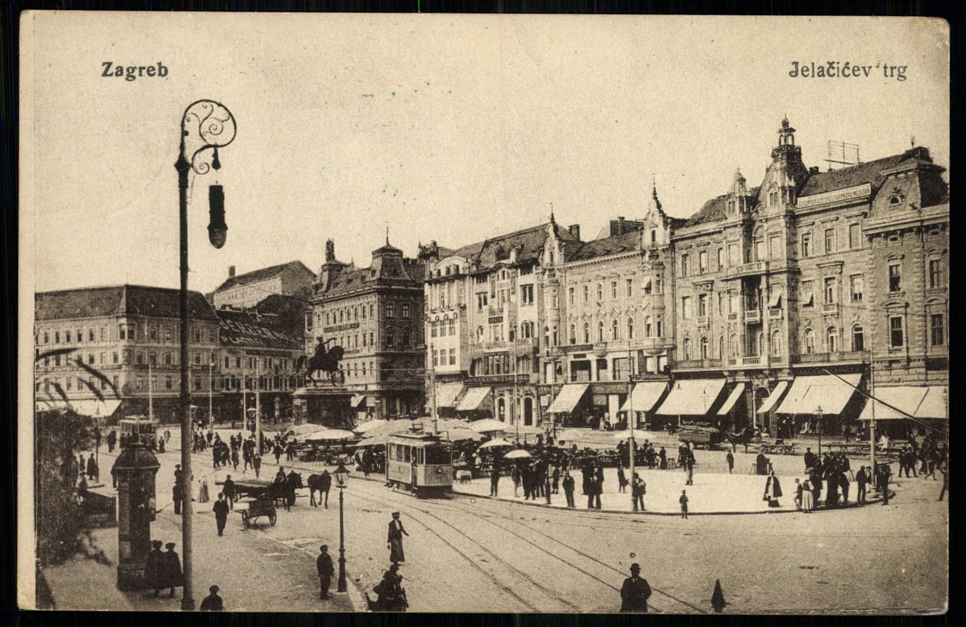Zagreb; Jelačićev trg (Magyar Kereskedelmi és Vendéglátóipari Múzeum CC BY-NC-ND)