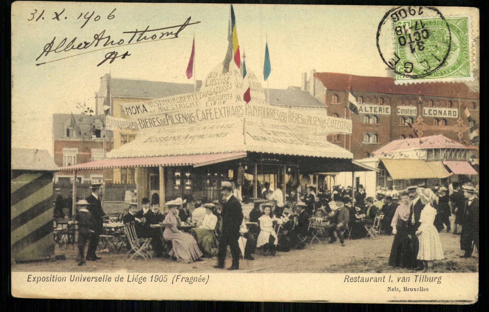 Exposition Universelle de Liége 1905 (Fragnée). Restaurant I. van Tilburg (Magyar Kereskedelmi és Vendéglátóipari Múzeum CC BY-NC-ND)