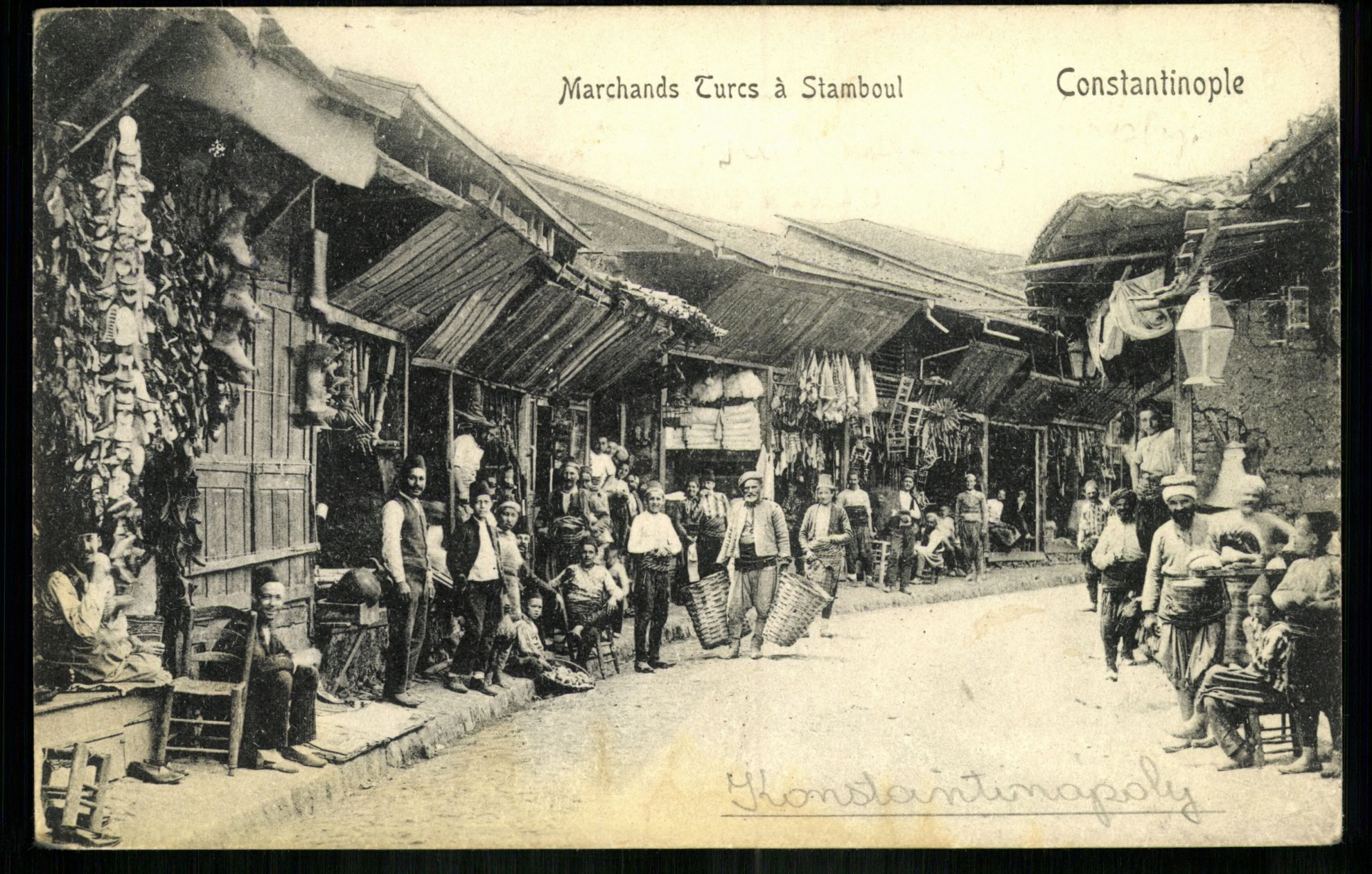 Konstantinápoly; Marchands Turcs á Stamboul (Magyar Kereskedelmi és Vendéglátóipari Múzeum CC BY-NC-ND)
