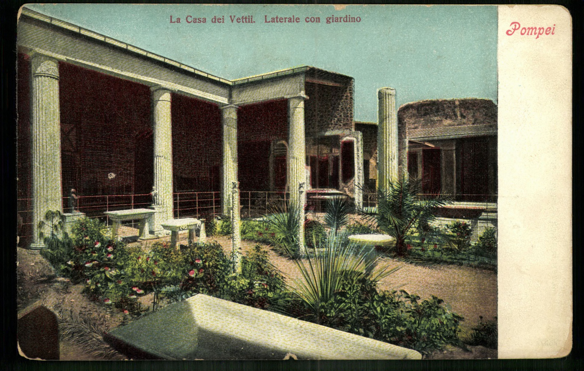 Pompei; La Casa dei Vettii. Laterale con giardino (Magyar Kereskedelmi és Vendéglátóipari Múzeum CC BY-NC-ND)